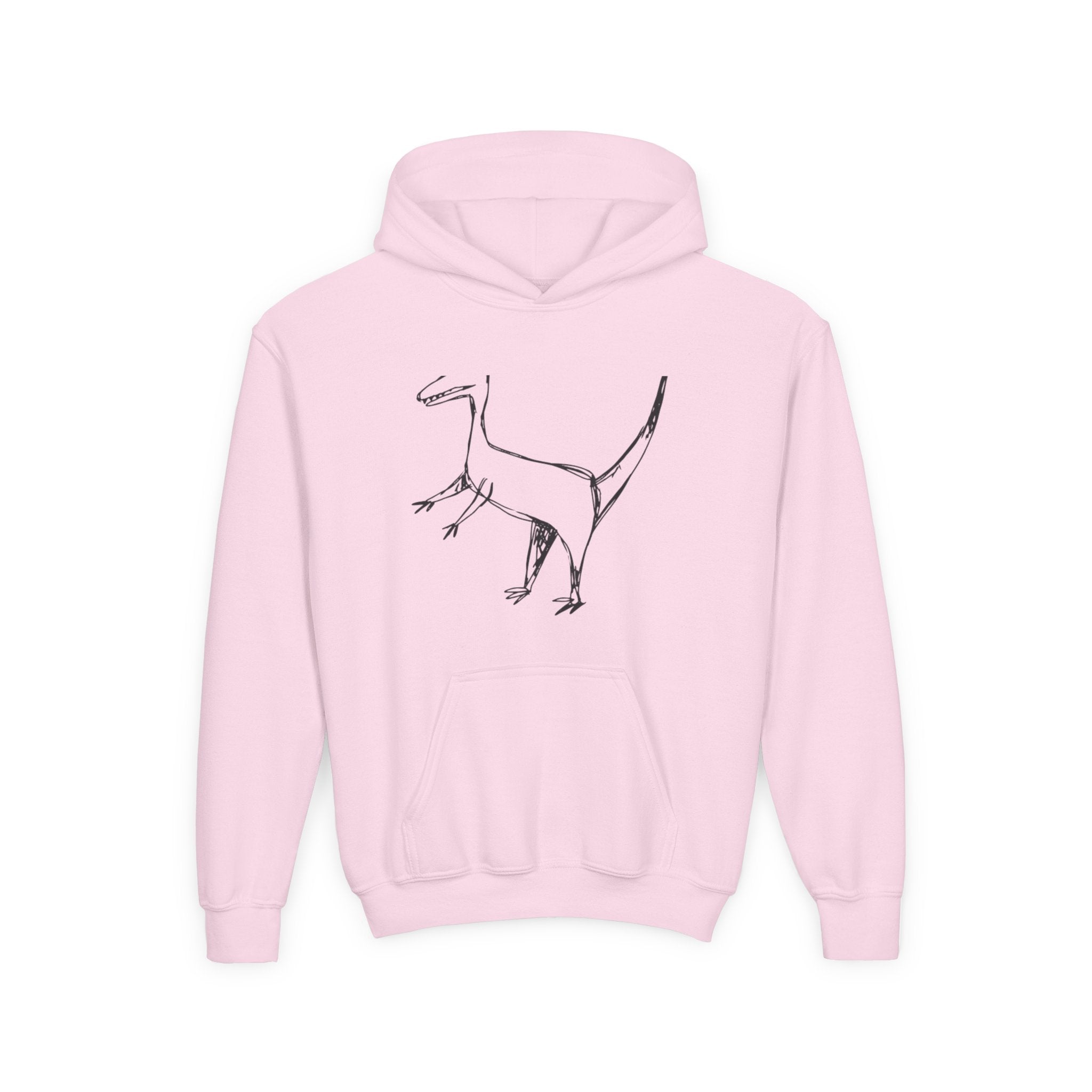 Youth Hoodie — Raptor Dino Design