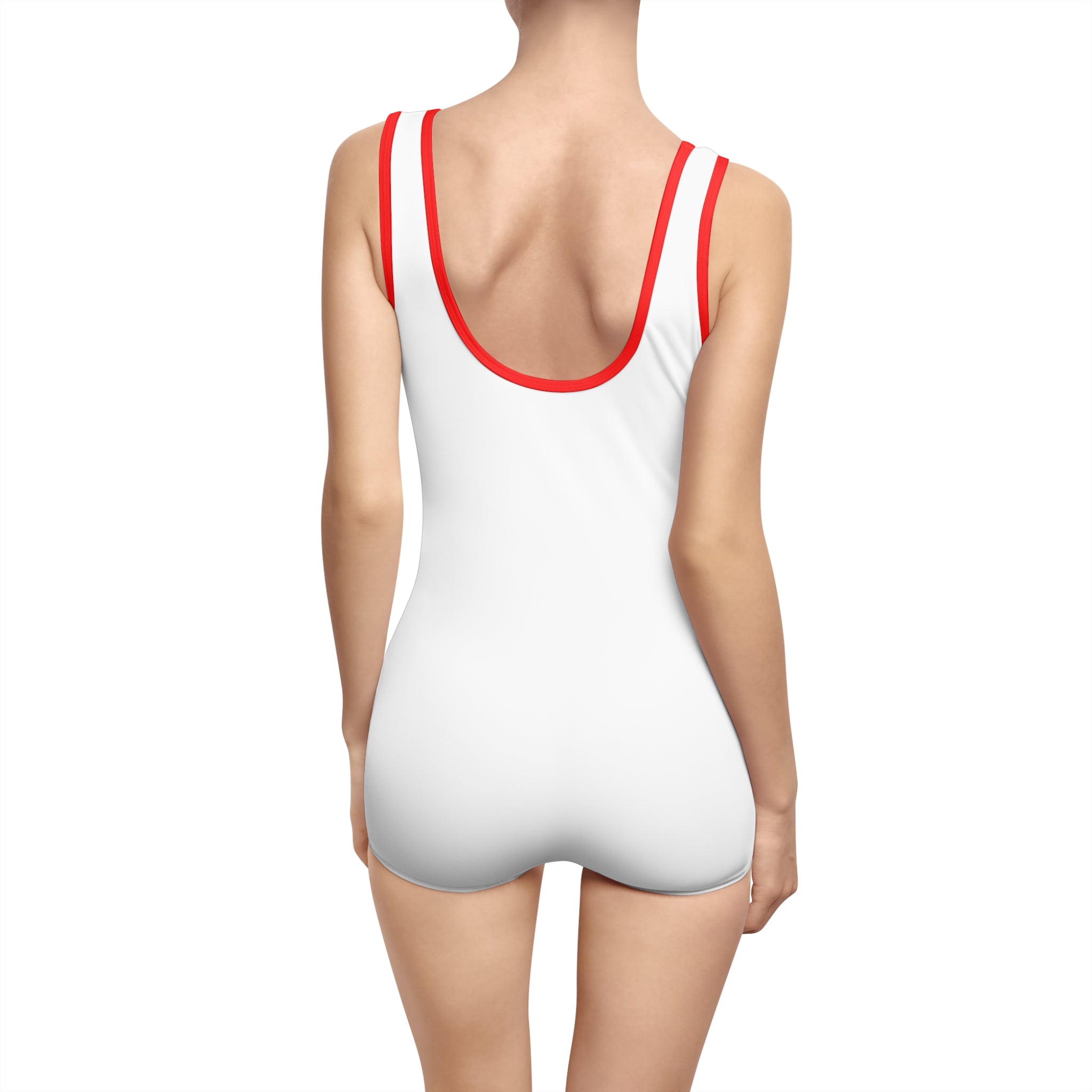 Vintage Sailboat & Whale One-Piece Swimsuit — Retro Nautical Women’s Bathing Suit