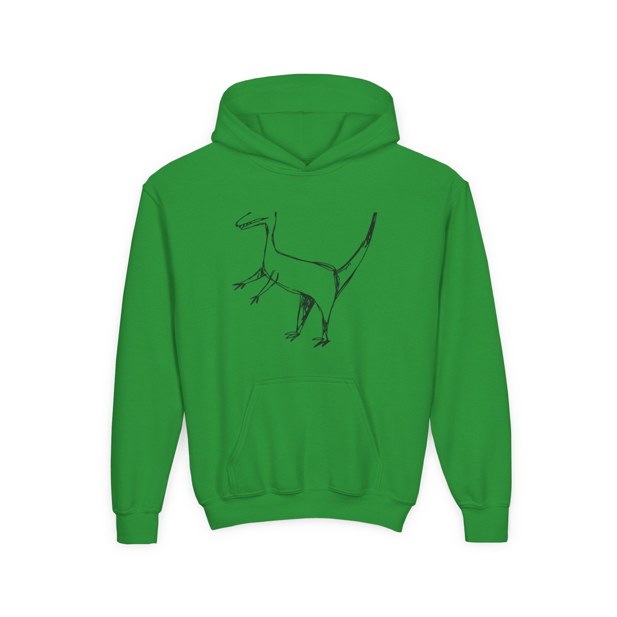 Youth Hoodie — Raptor Dino Design