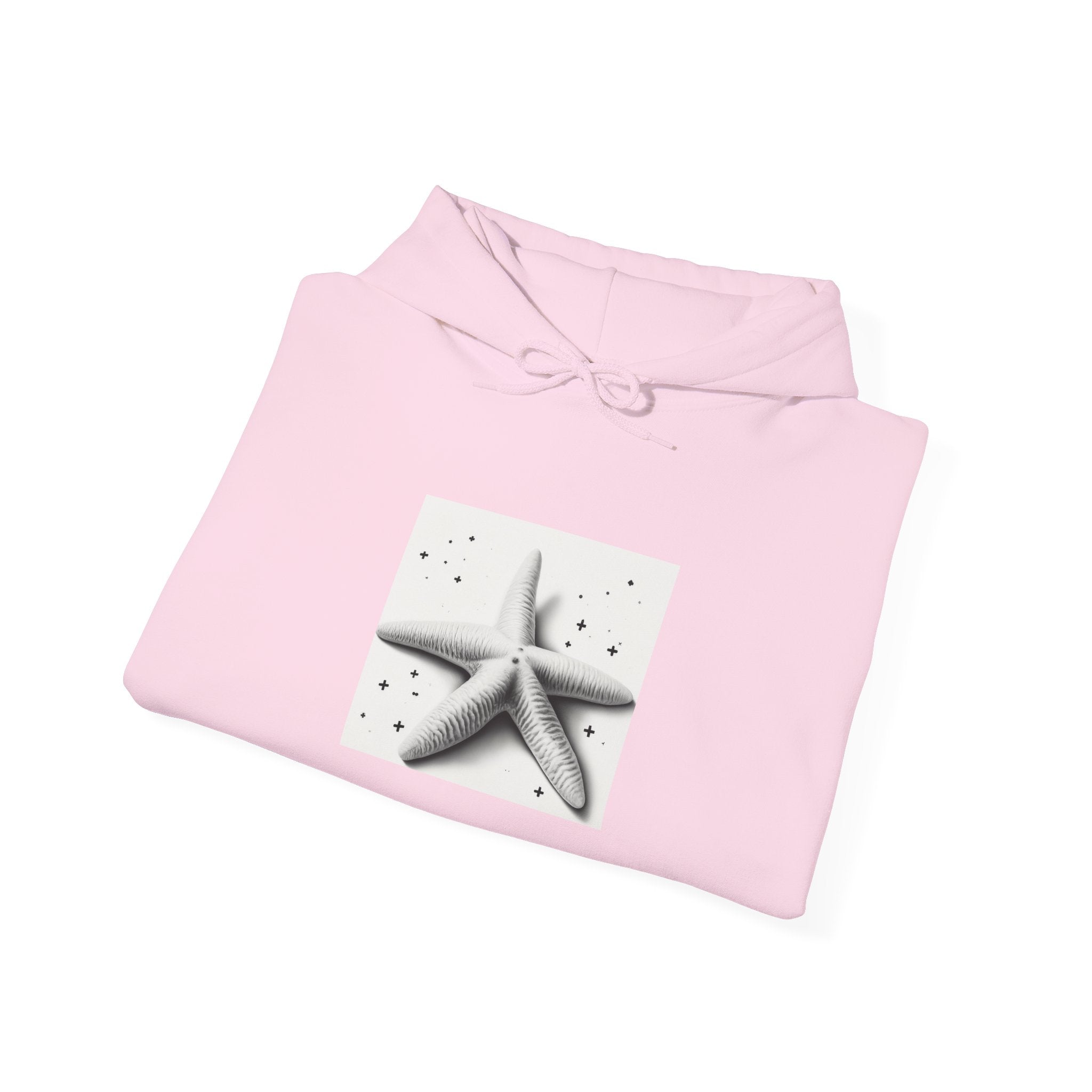 Starfish Beach Hoodie — Minimal Coastal Graphic Pullover
