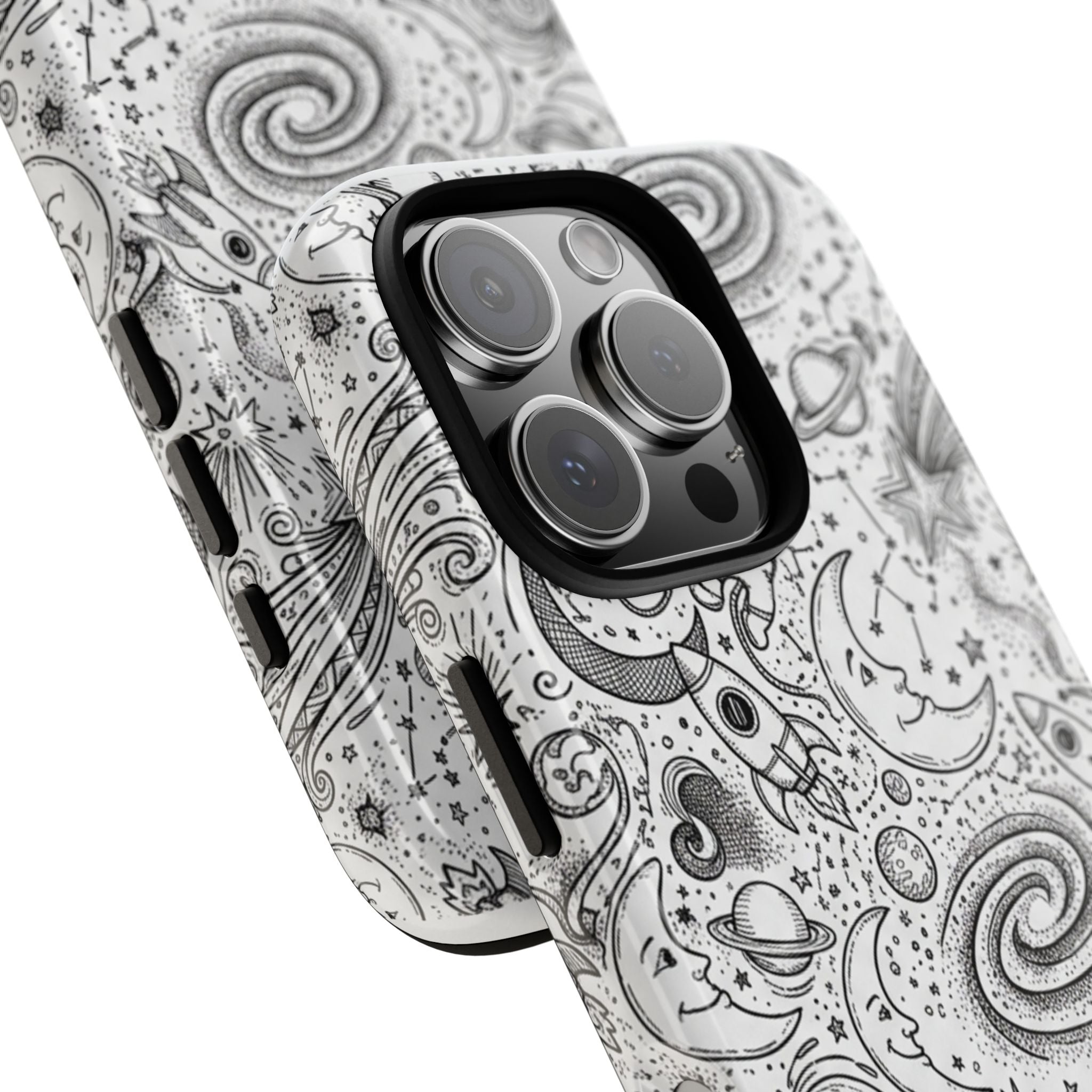 Iphone 16 series Space doodle case