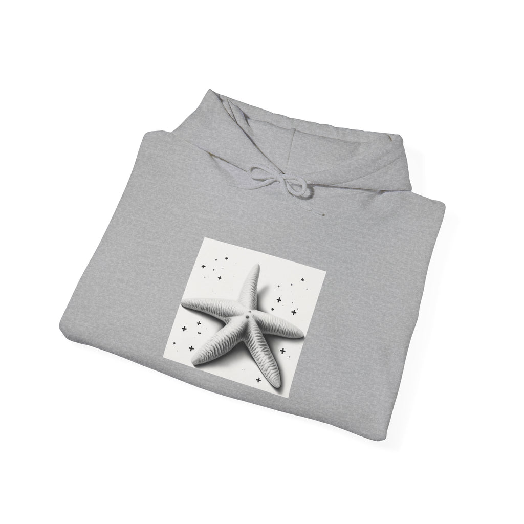 Starfish Beach Hoodie — Minimal Coastal Graphic Pullover