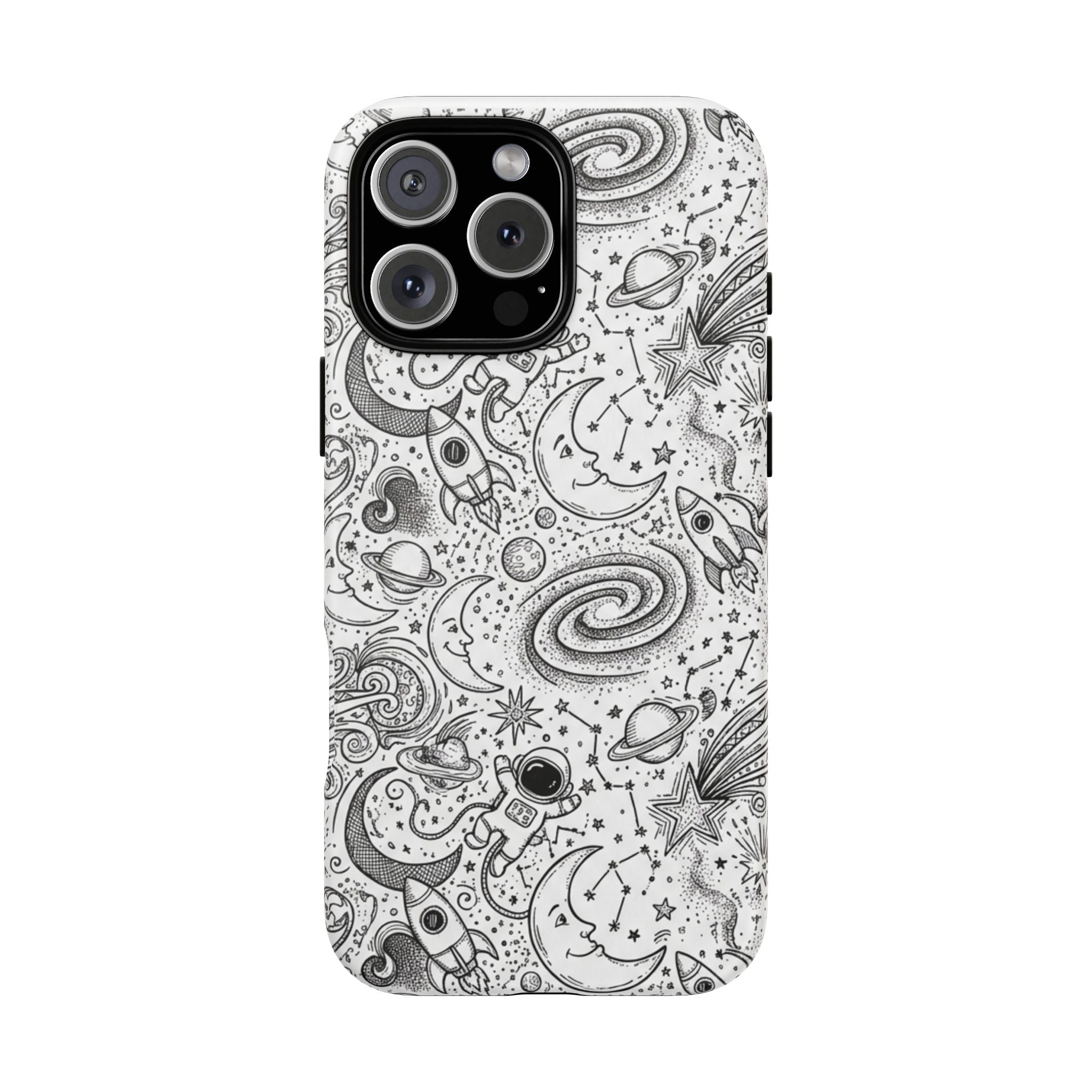 Iphone 16 series Space doodle case
