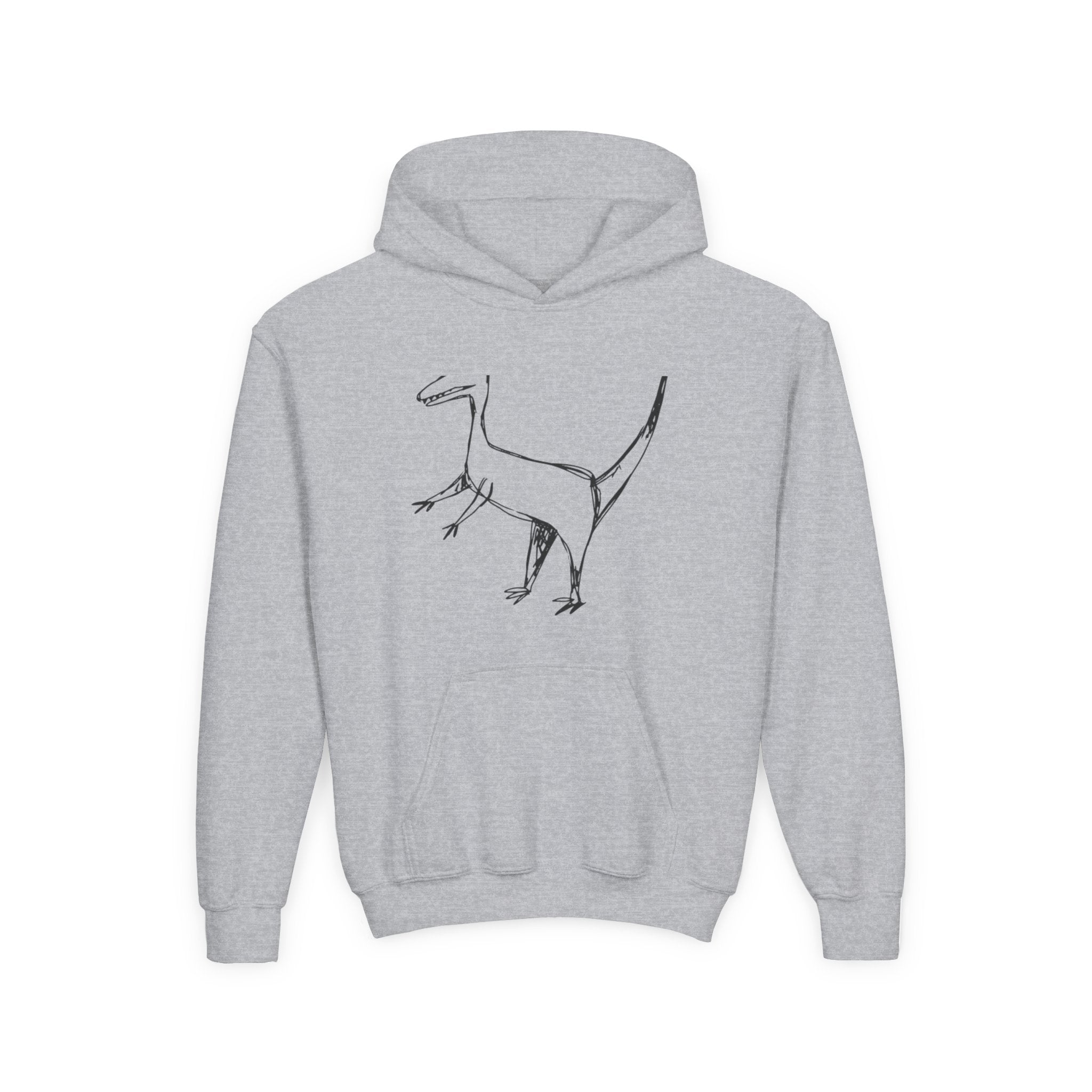 Youth Hoodie — Raptor Dino Design