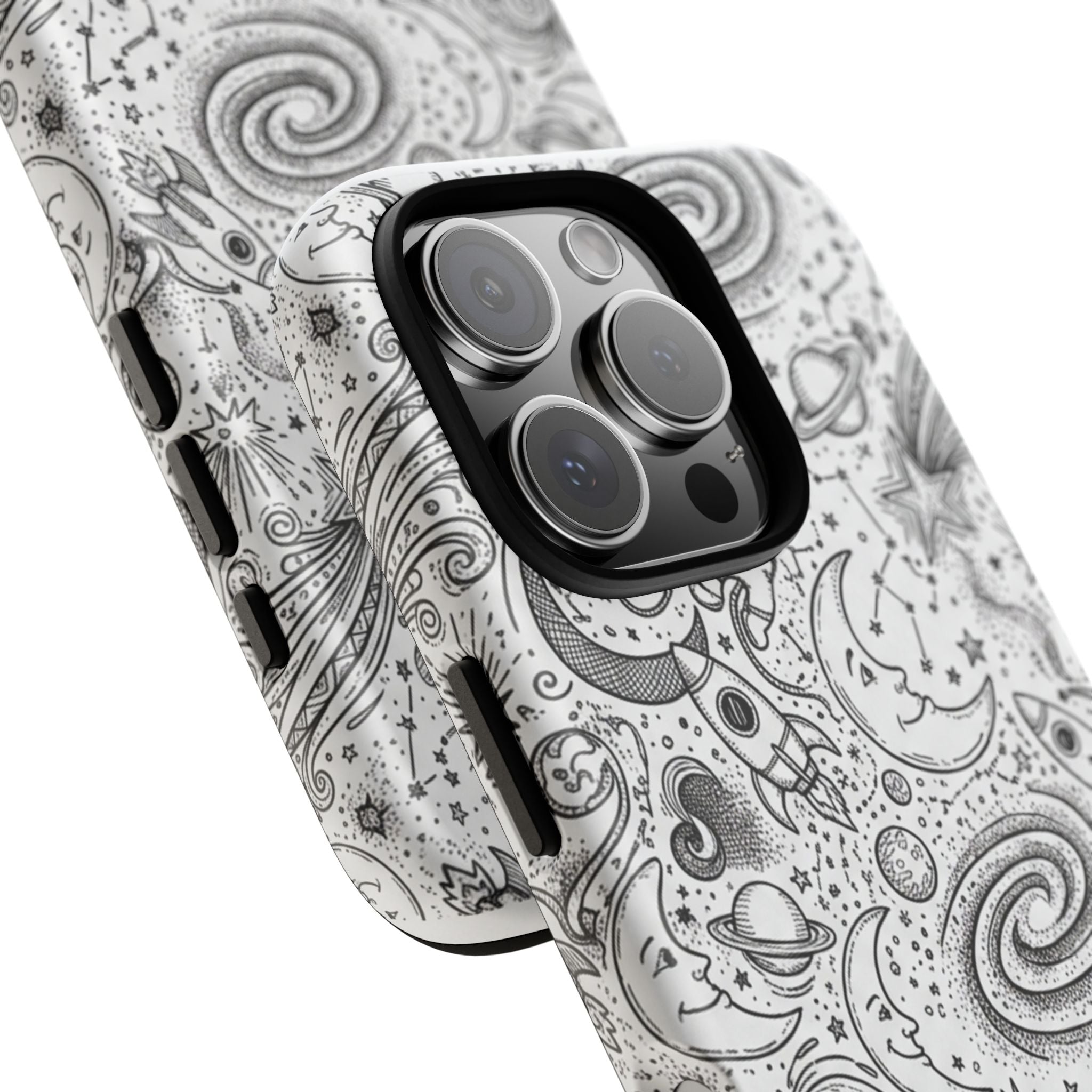 Iphone 16 series Space doodle case