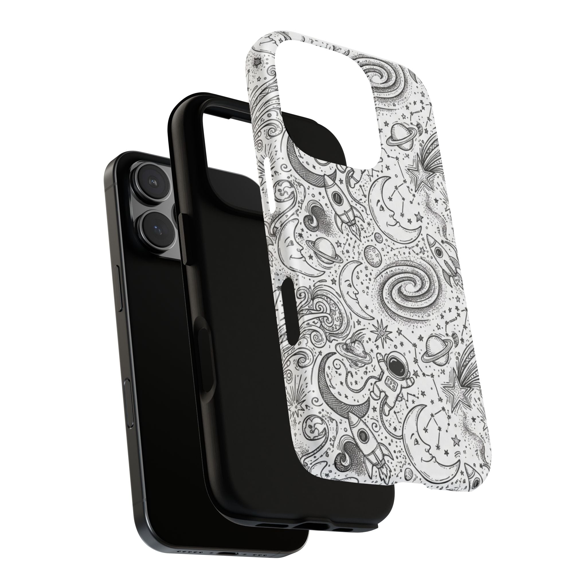 Iphone 16 series Space doodle case