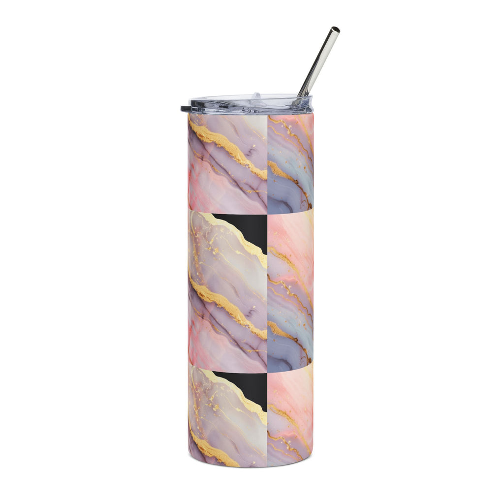 Love Script 20oz Stainless Steel Tumbler — Slim Travel Cup with Straw