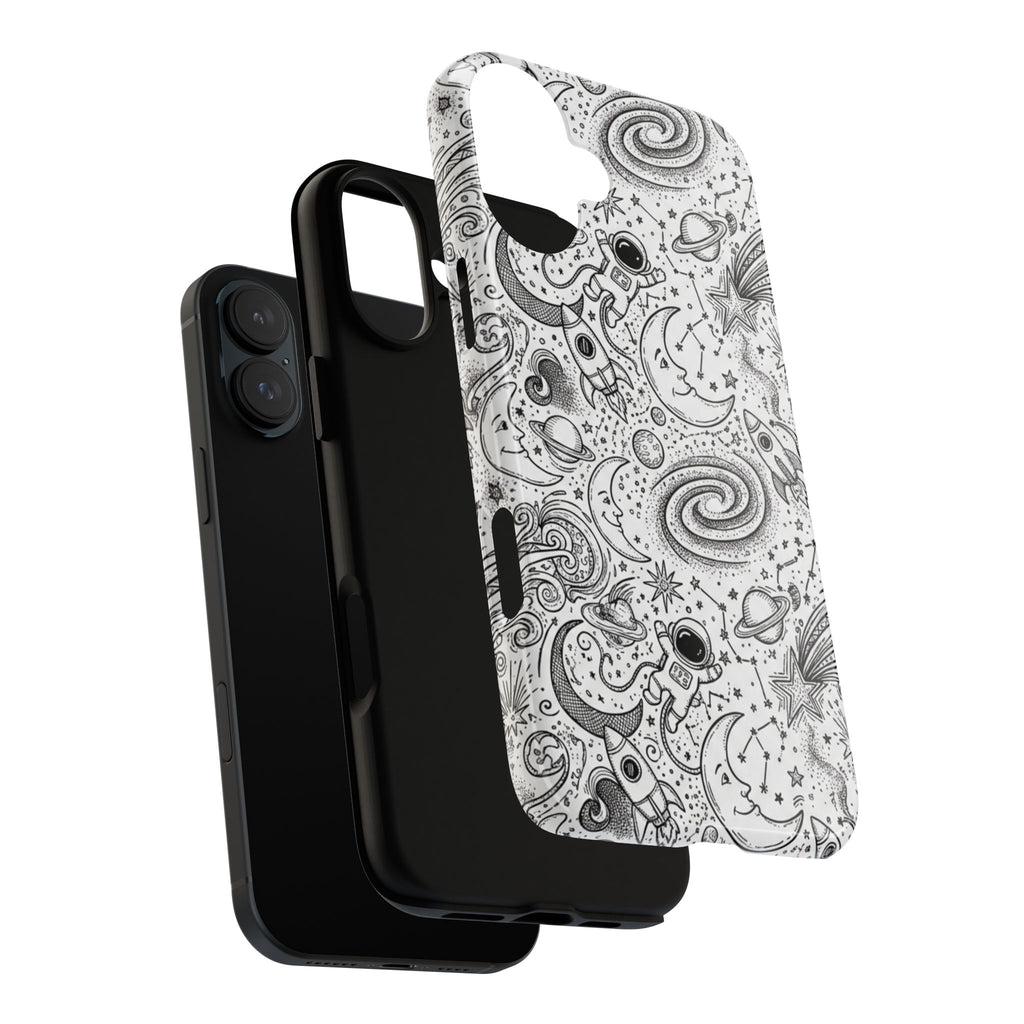 Iphone 16 series Space doodle case