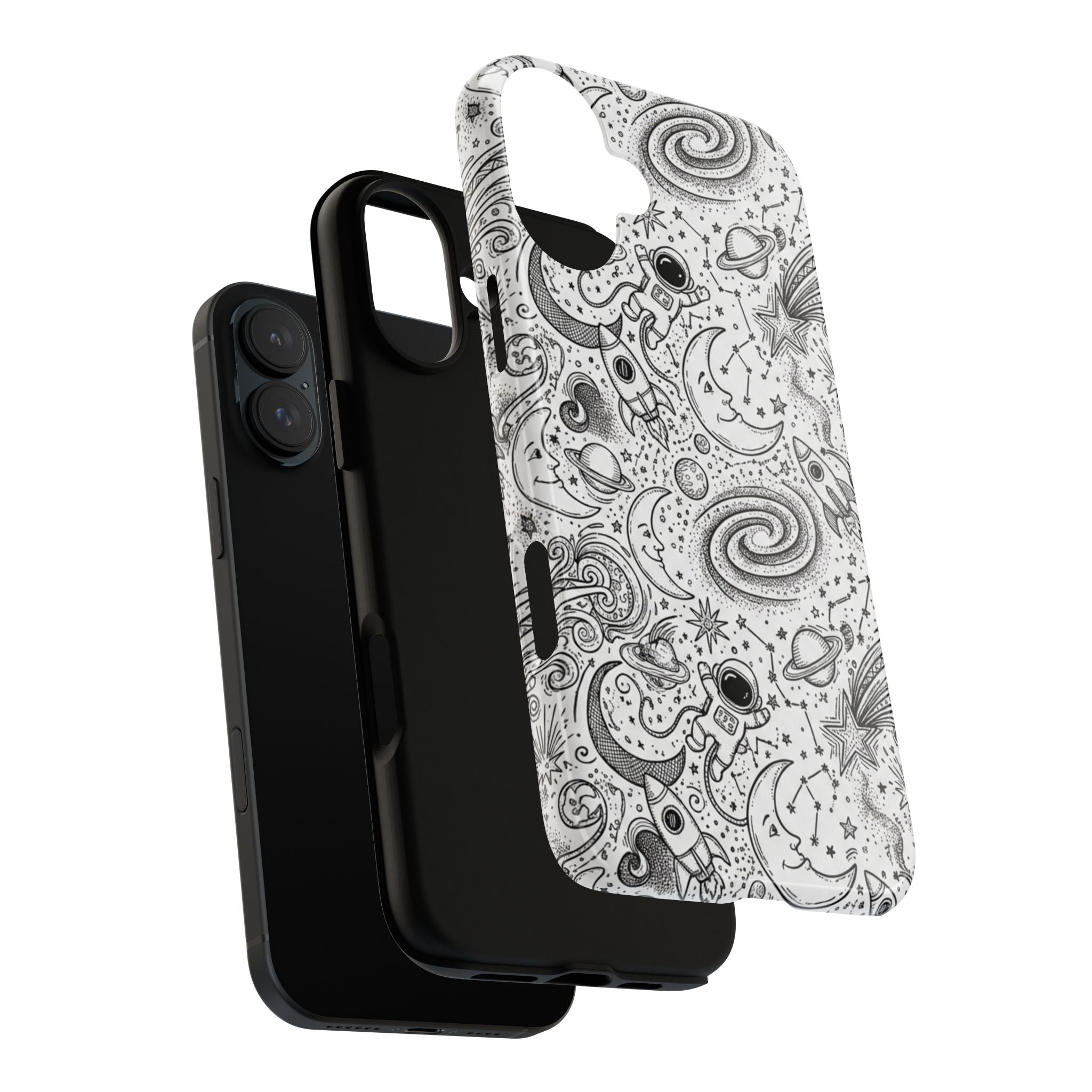 Iphone 16 series Space doodle case