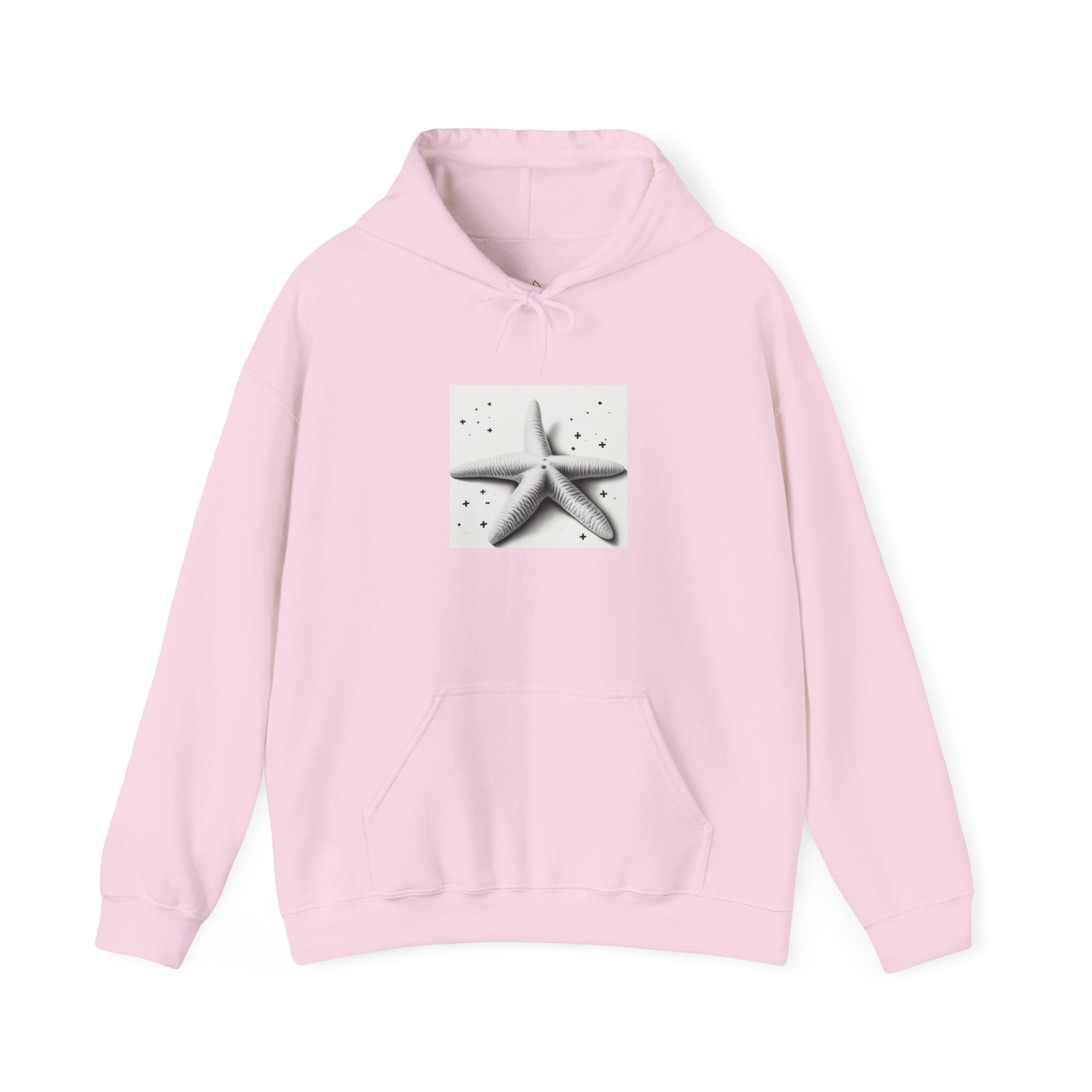 Starfish Beach Hoodie — Minimal Coastal Graphic Pullover