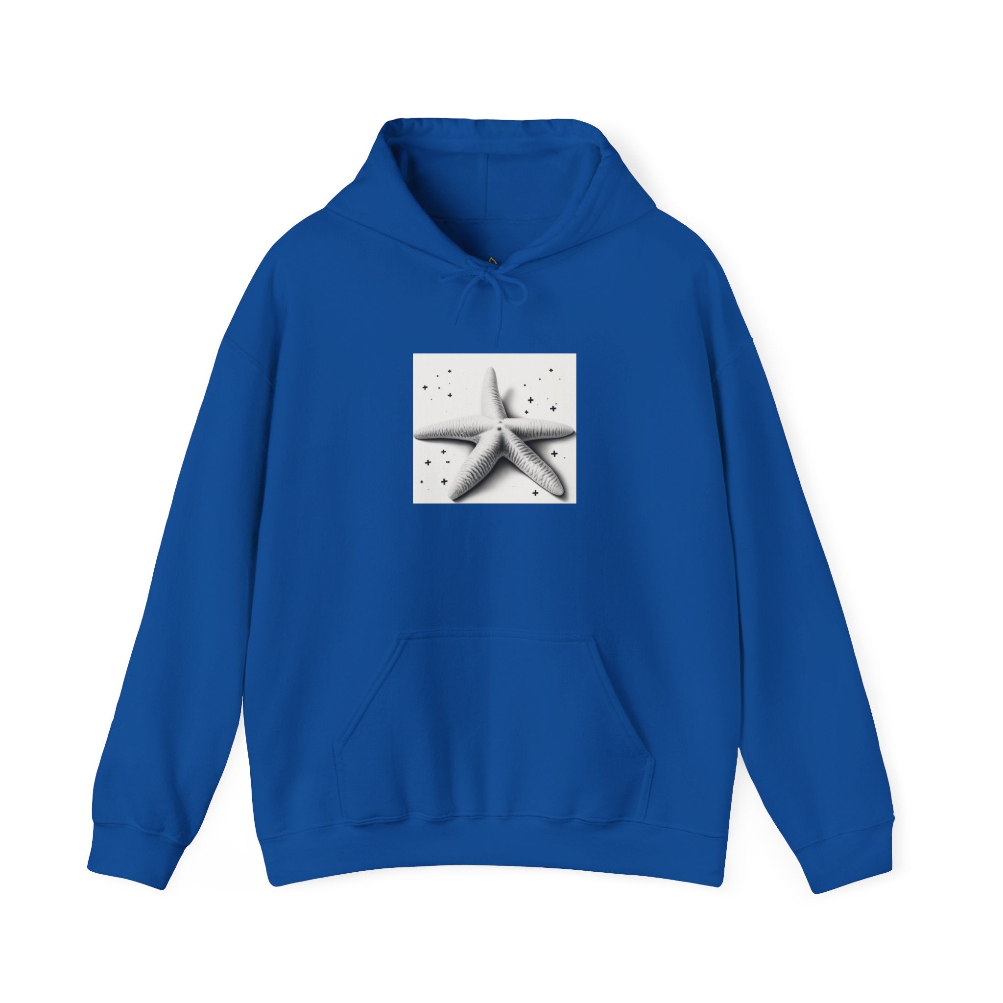 Starfish Beach Hoodie — Minimal Coastal Graphic Pullover