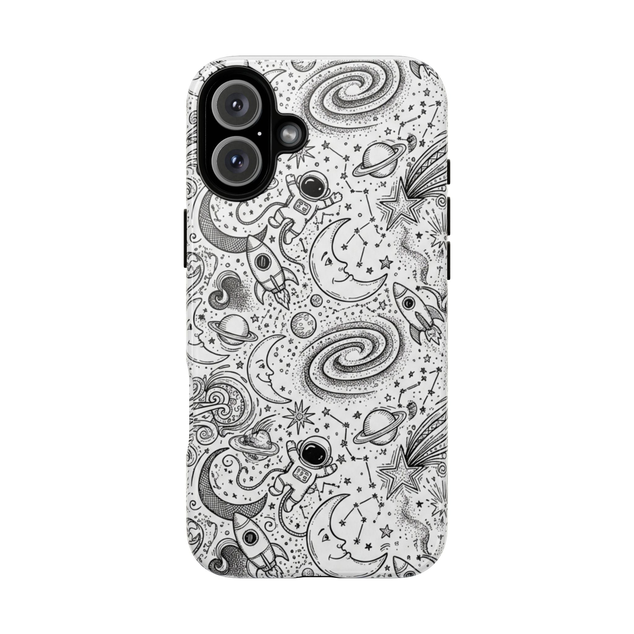 Iphone 16 series Space doodle case