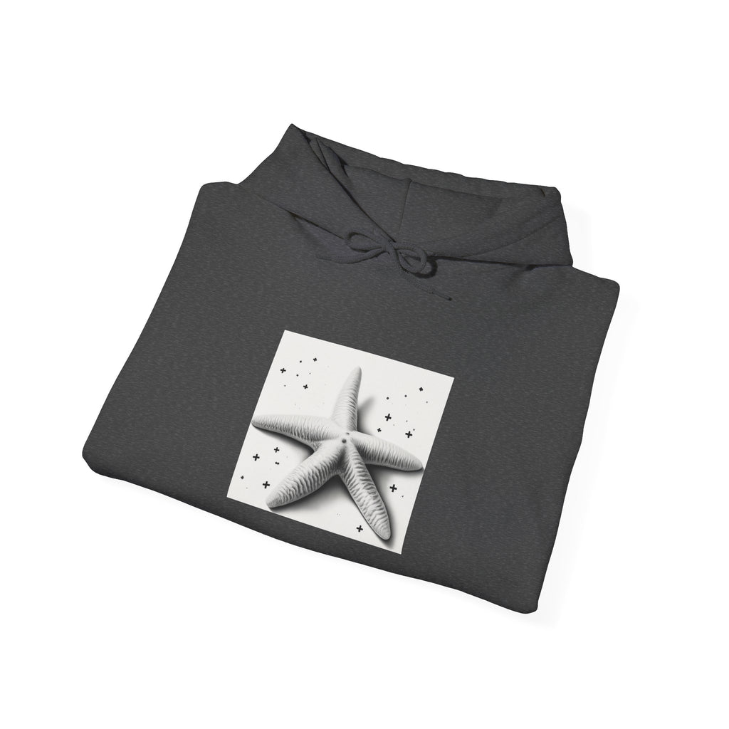 Starfish Beach Hoodie — Minimal Coastal Graphic Pullover