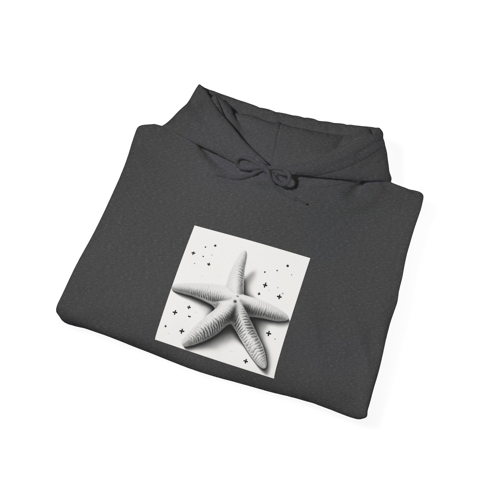 Starfish Beach Hoodie — Minimal Coastal Graphic Pullover