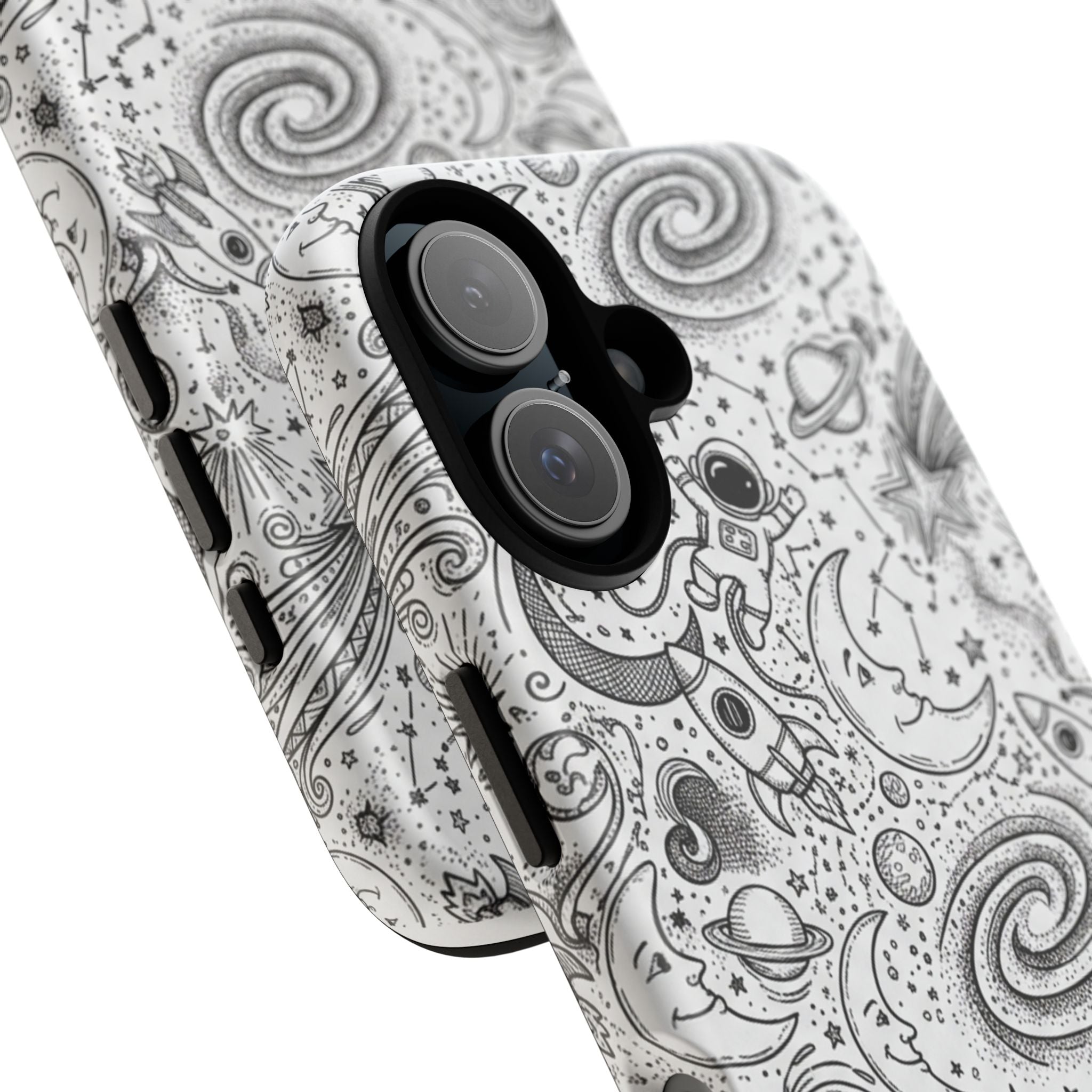 Iphone 16 series Space doodle case