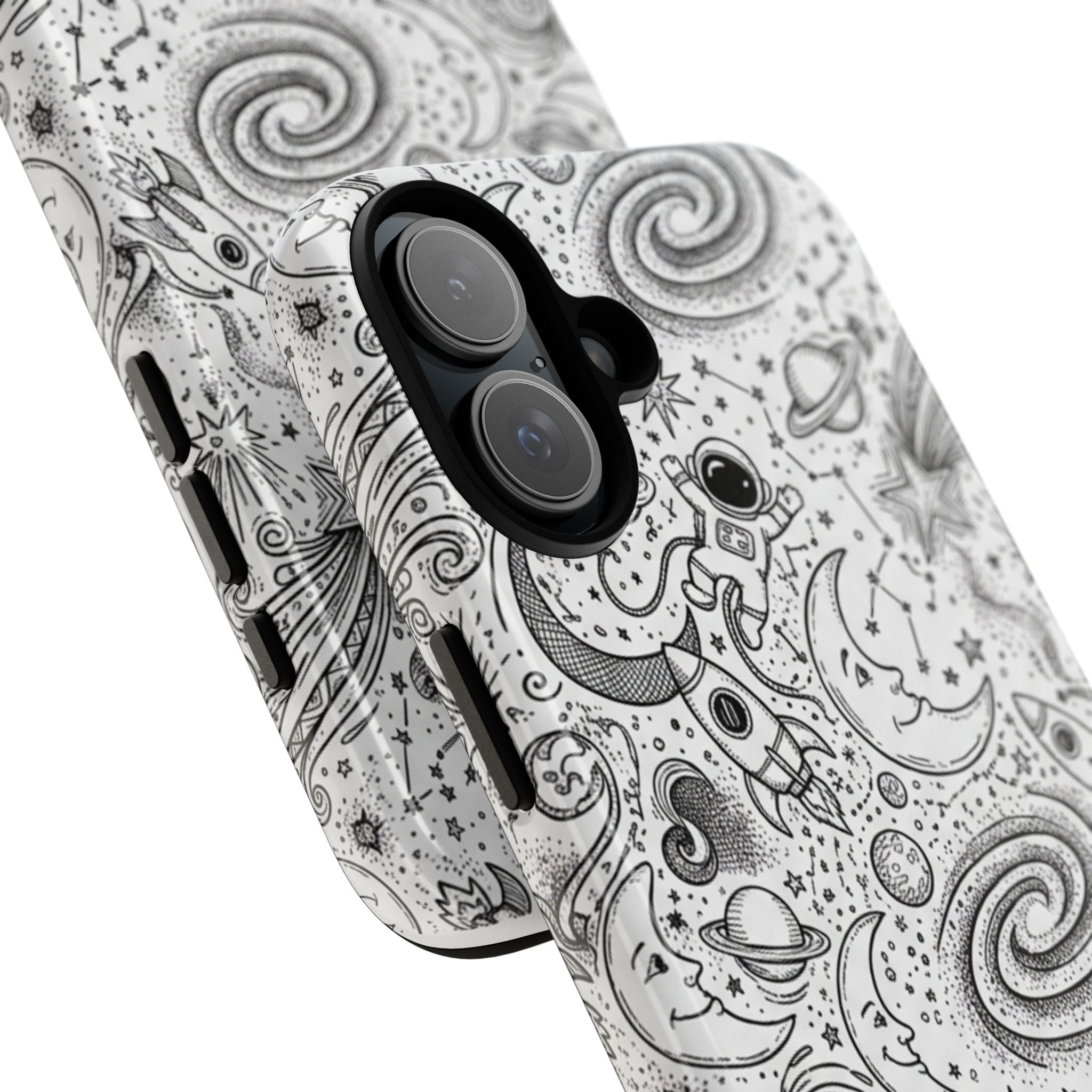 Iphone 16 series Space doodle case