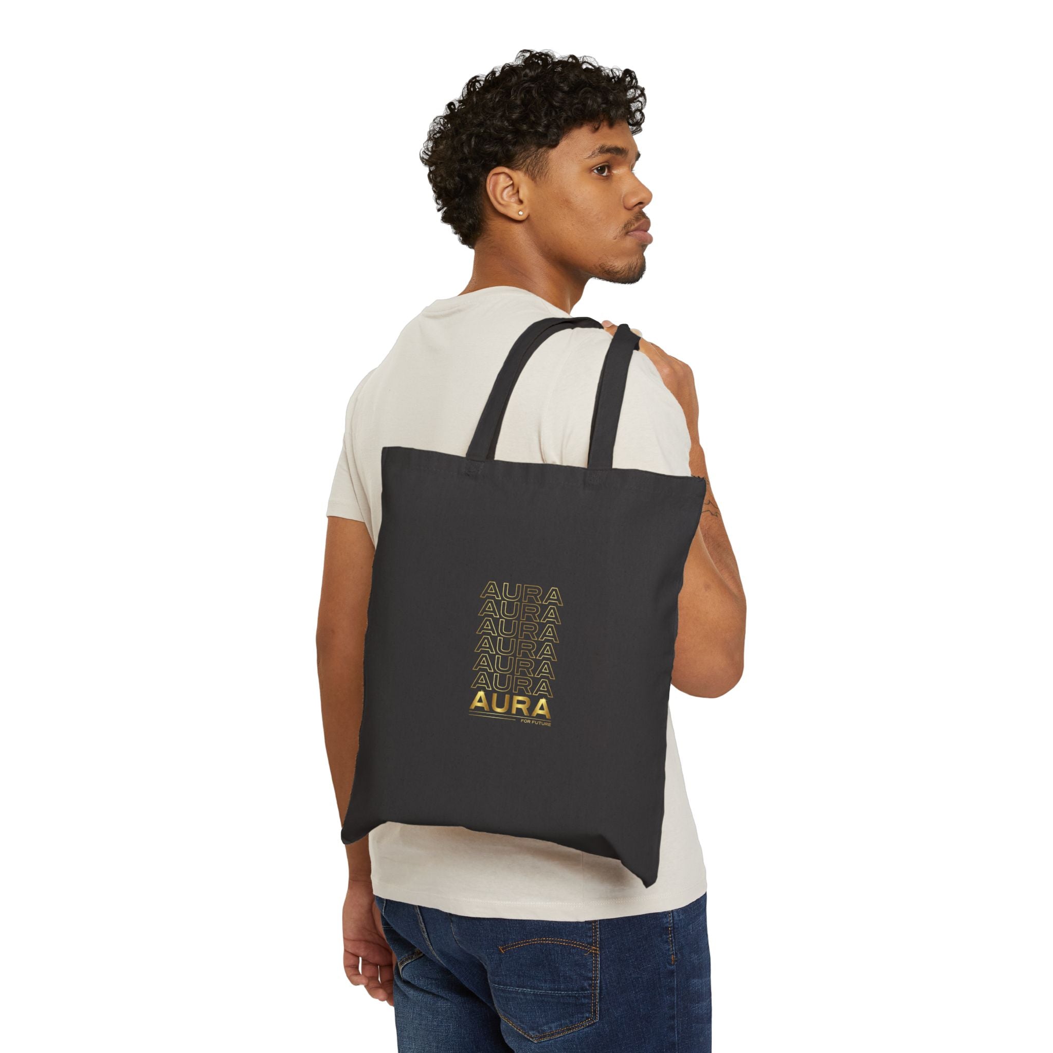Aura Canvas Tote Bag — Minimalist Natural Cotton Shopper