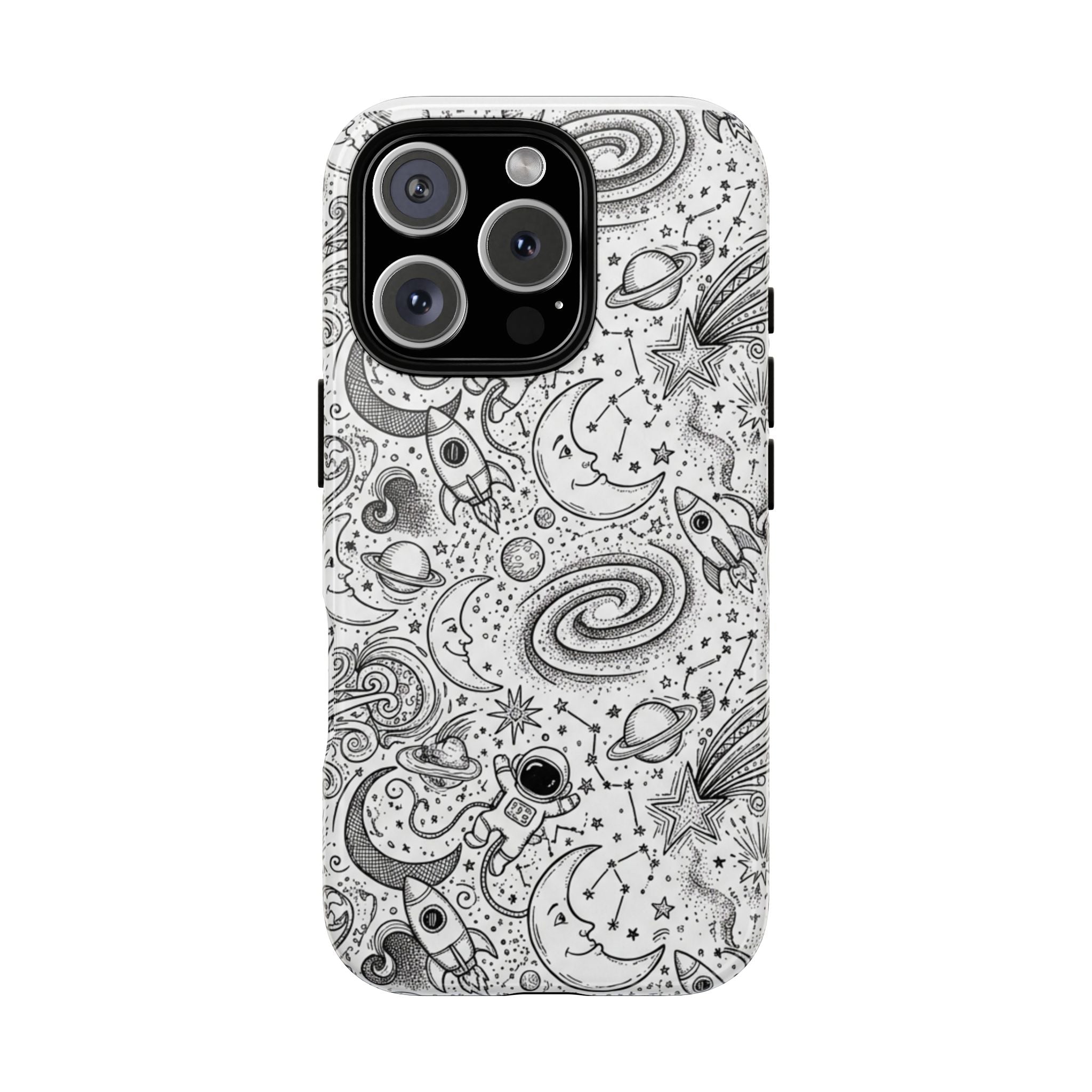 Iphone 16 series Space doodle case