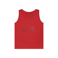 LOVE Minimalist Tank Top — Simple Handwritten Script Summer Shirt