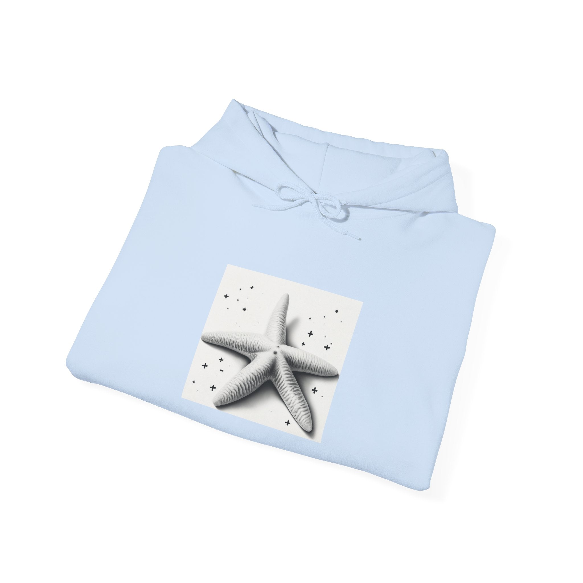 Starfish Beach Hoodie — Minimal Coastal Graphic Pullover