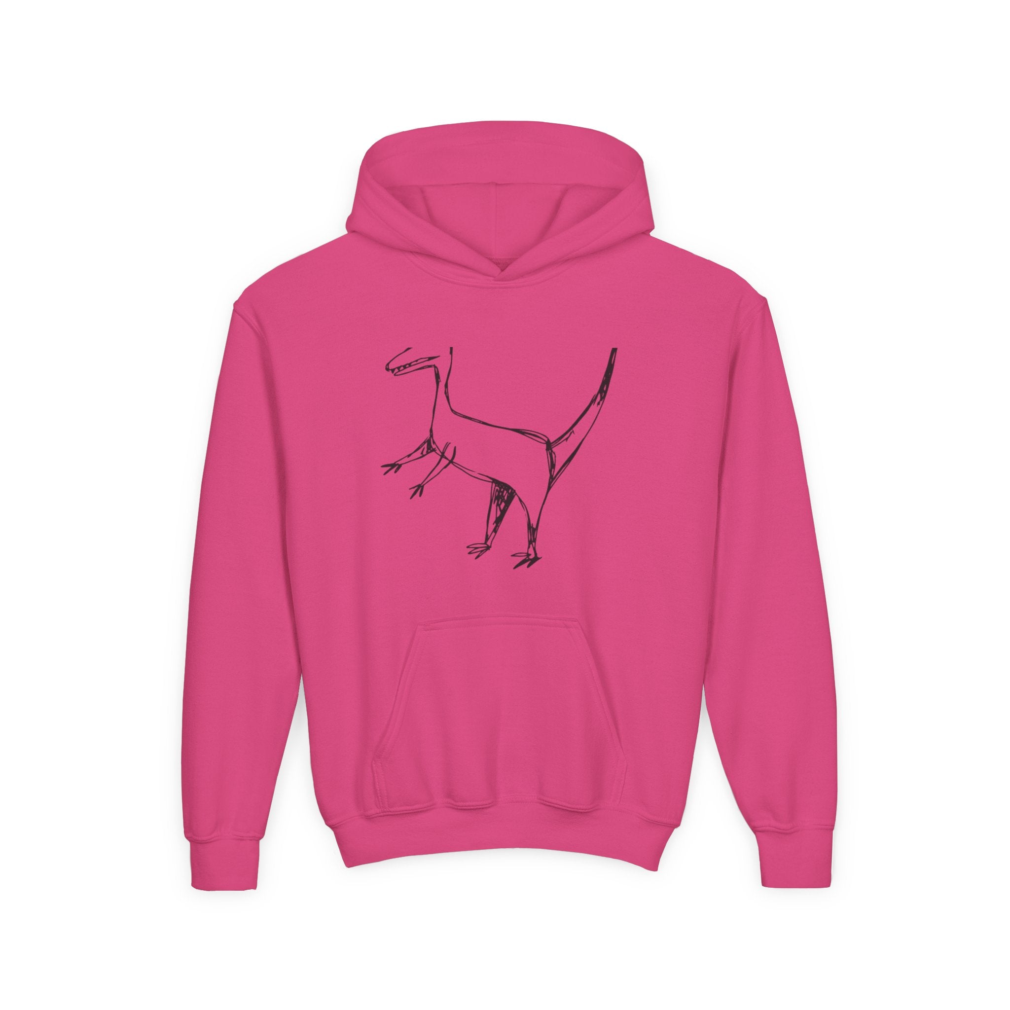 Youth Hoodie — Raptor Dino Design