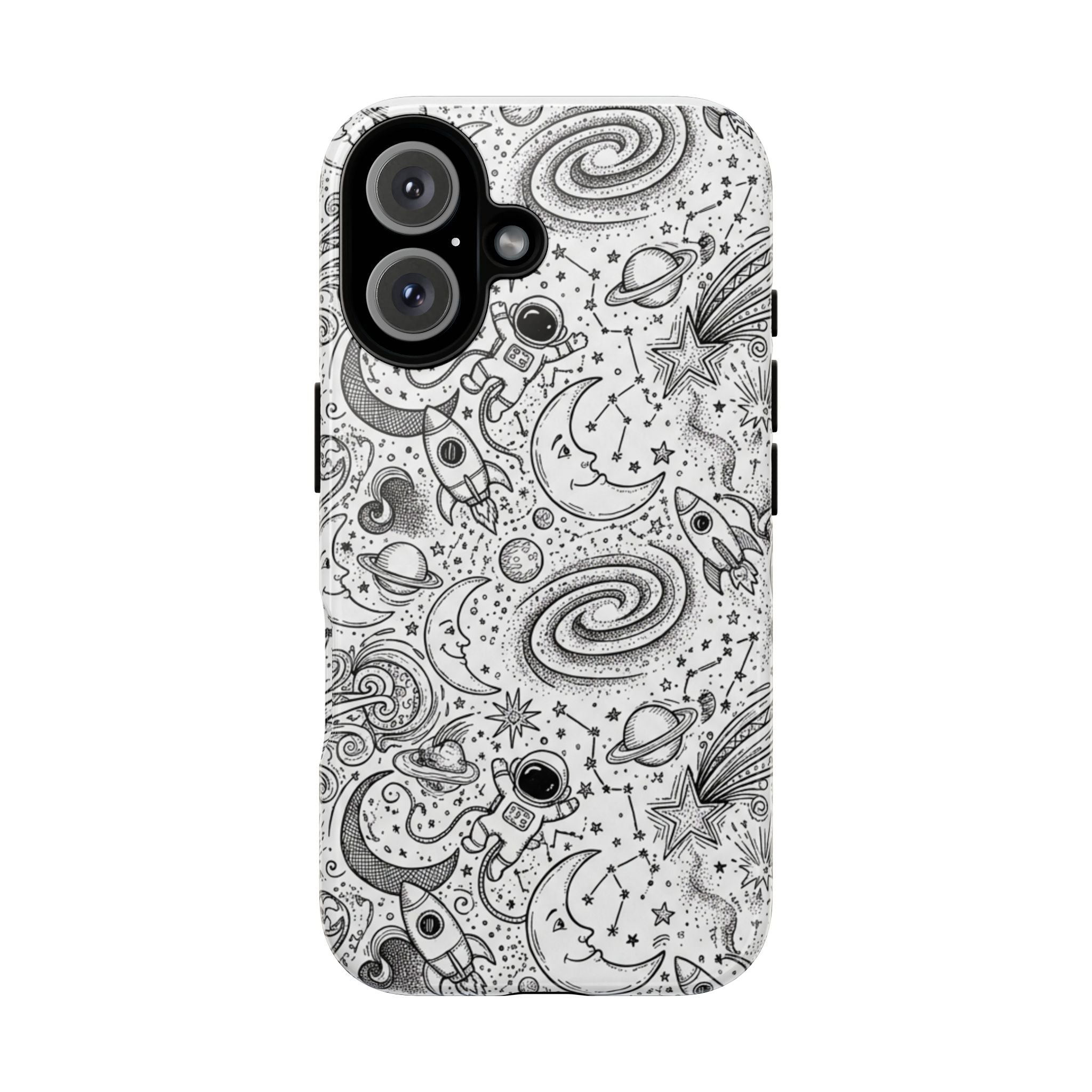 Iphone 16 series Space doodle case