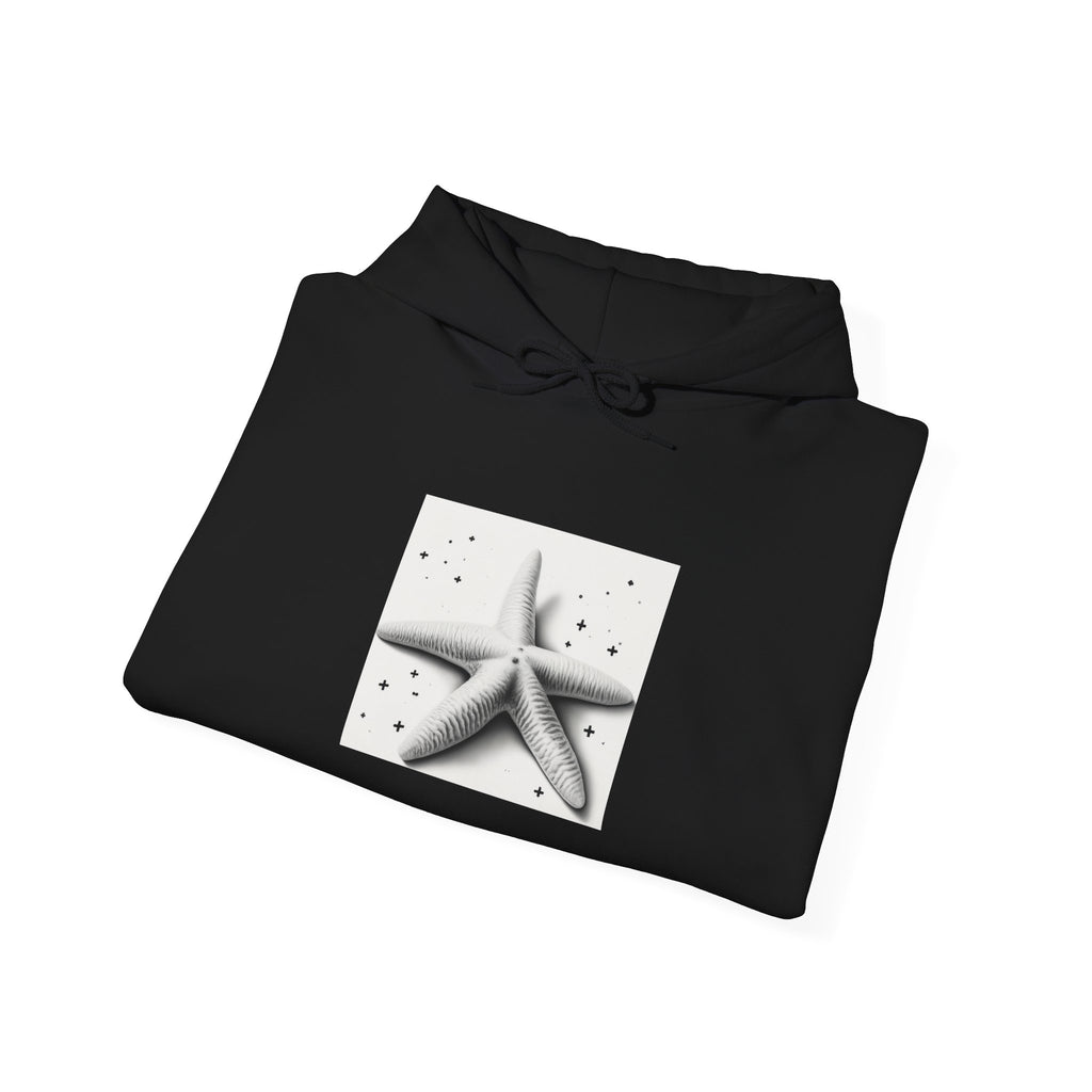 Starfish Beach Hoodie — Minimal Coastal Graphic Pullover