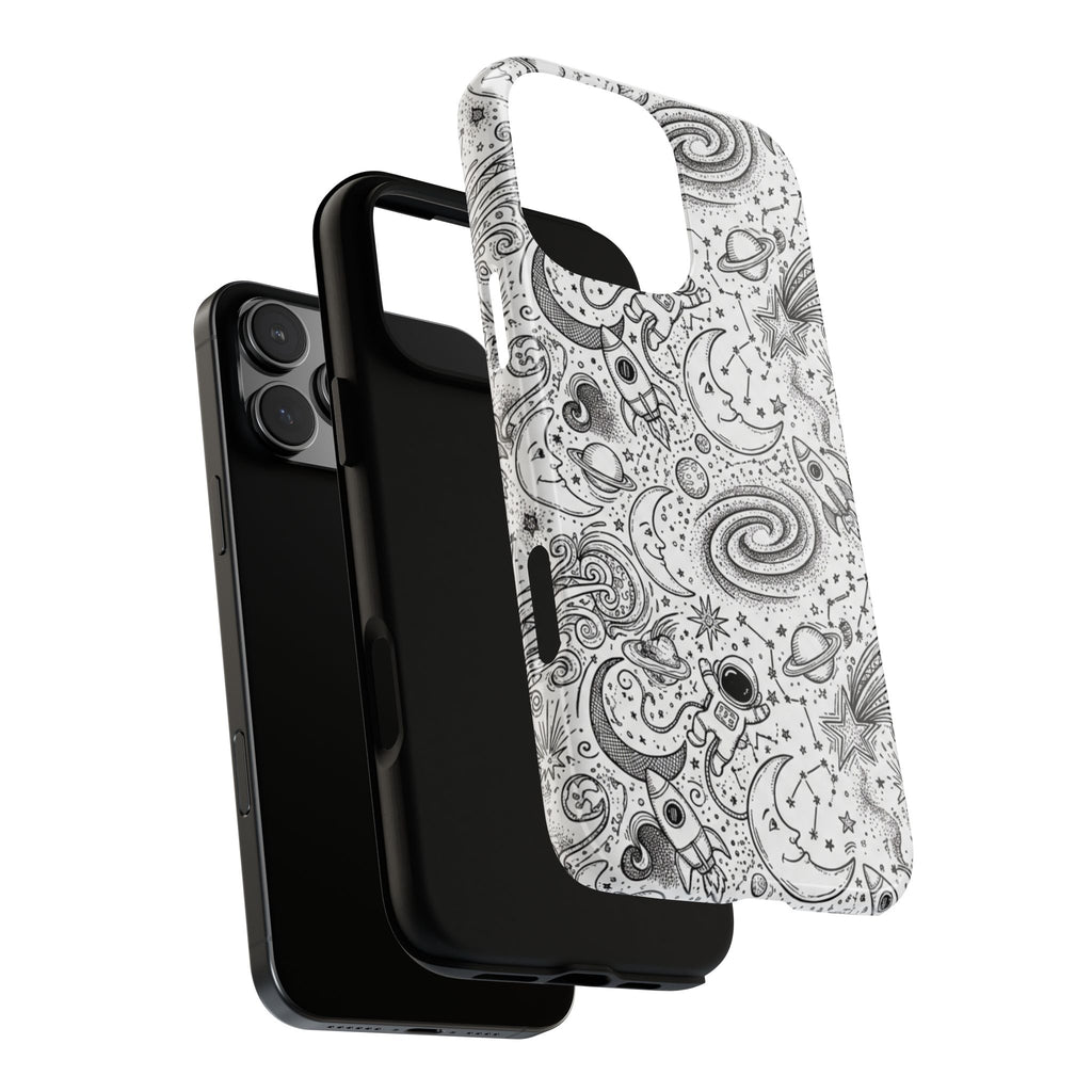 Iphone 16 series Space doodle case