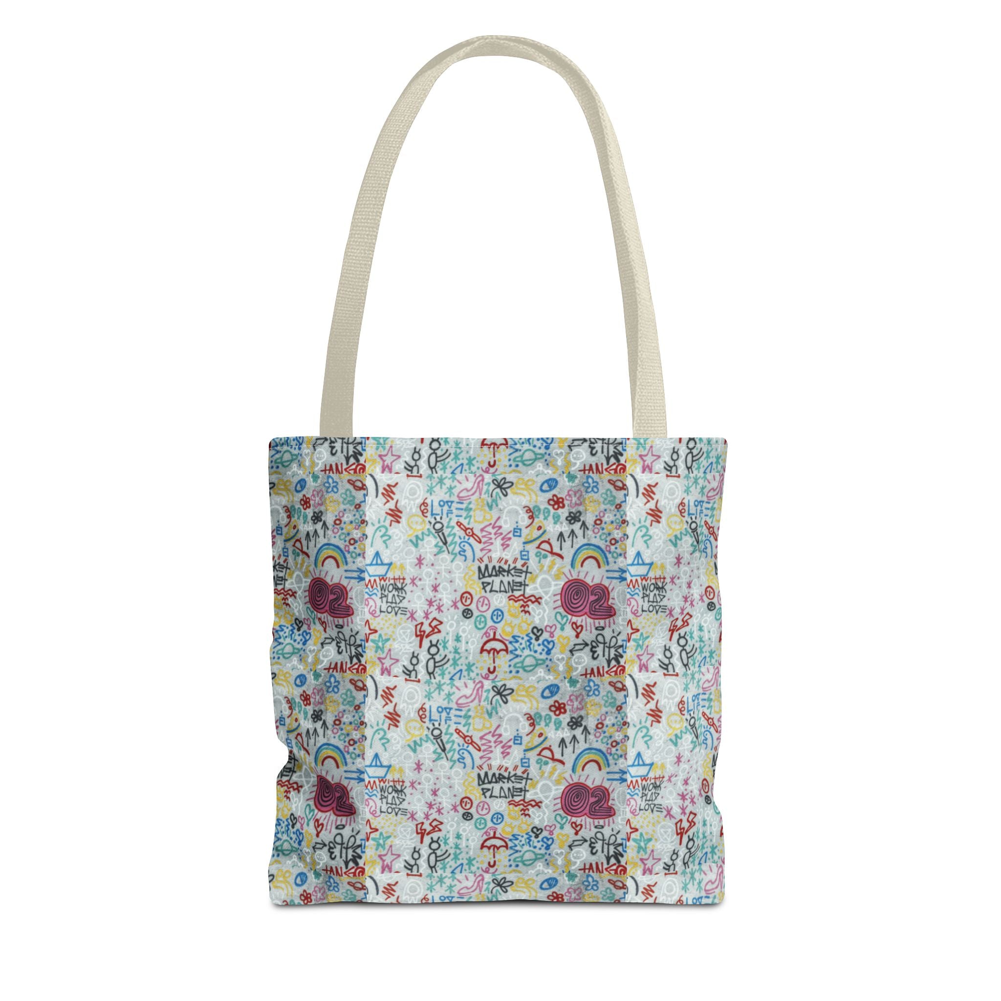 Whimsical Rainbow -All-Over Print Cute Pattern Tote Bag