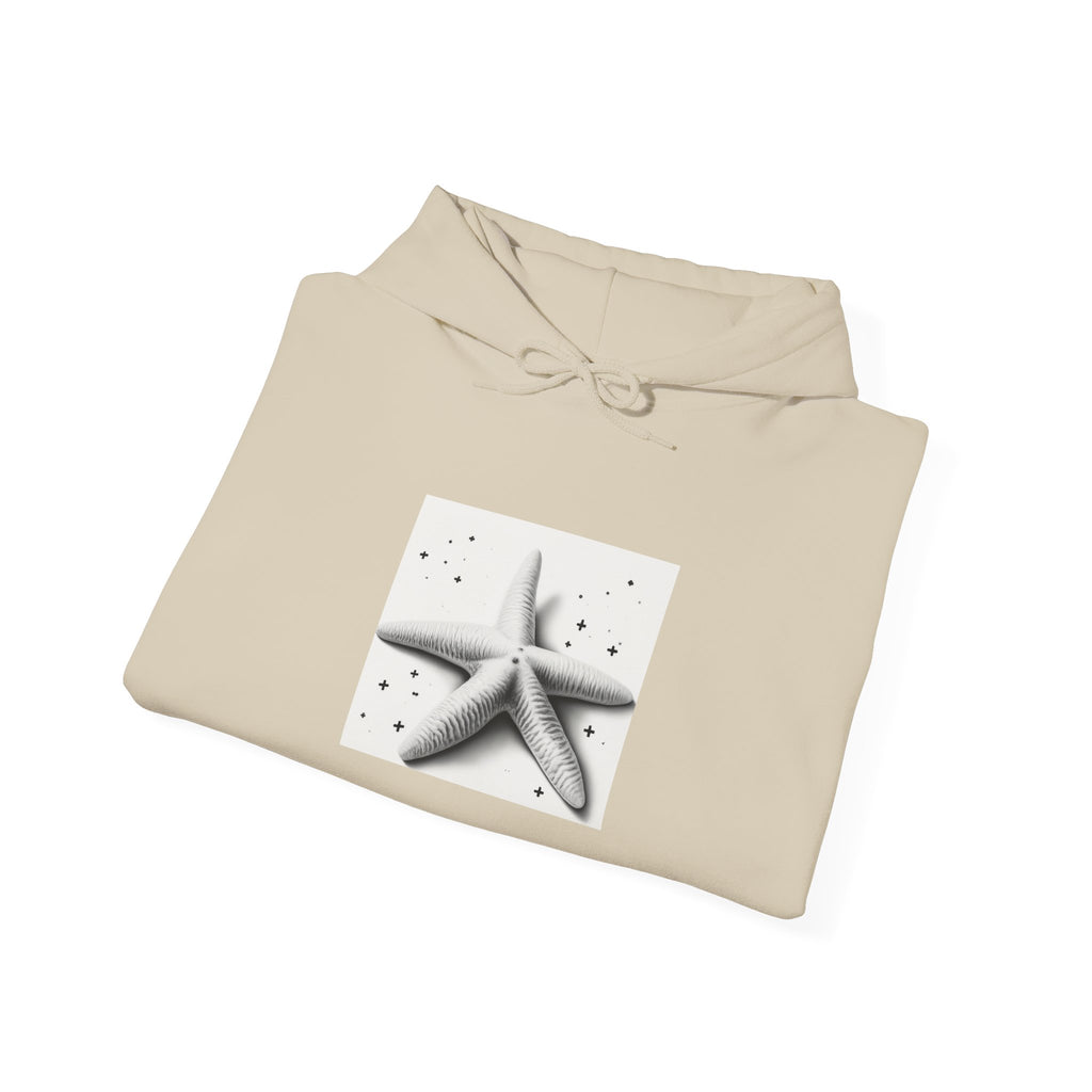 Starfish Beach Hoodie — Minimal Coastal Graphic Pullover