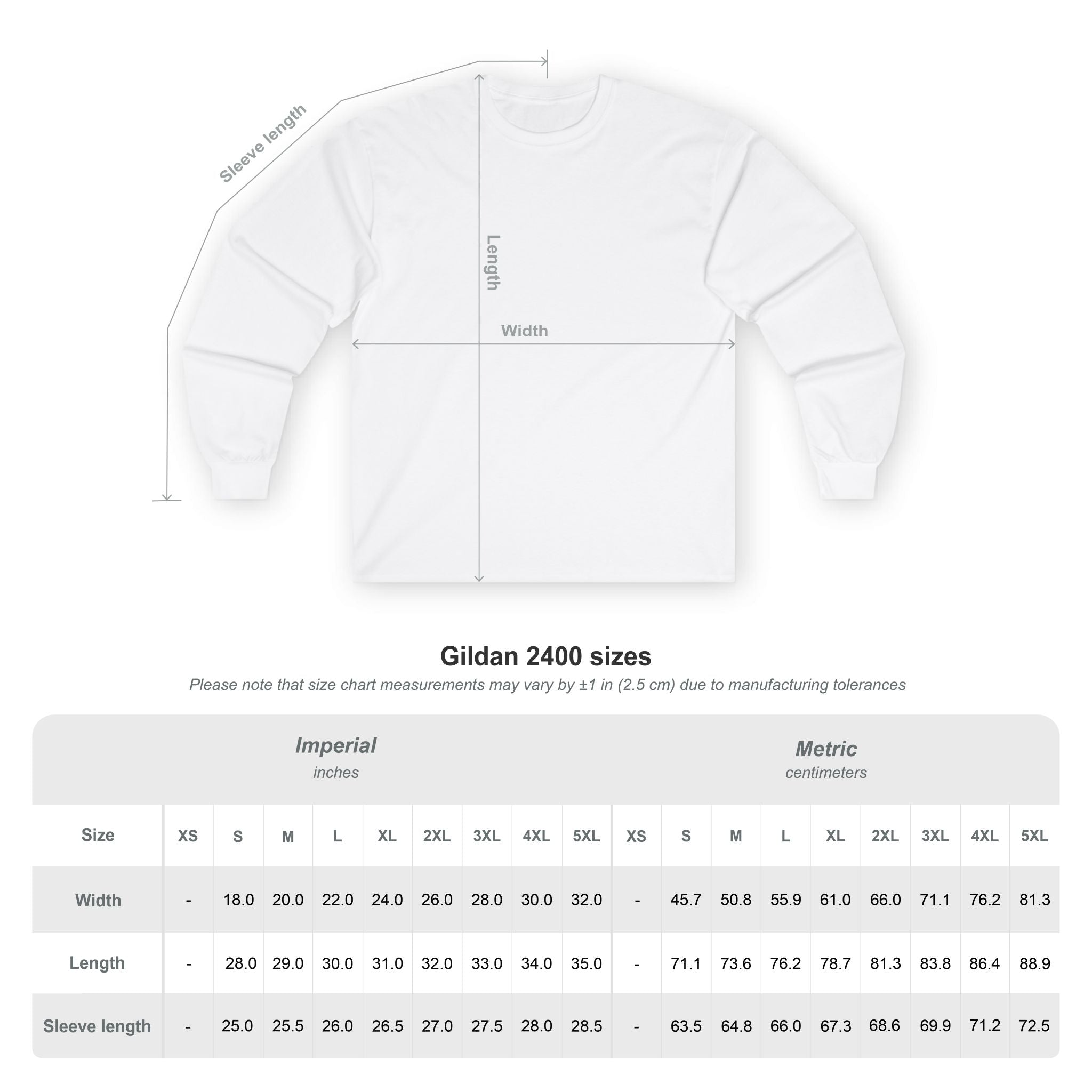 Unisex Cotton Long Sleeve Tee