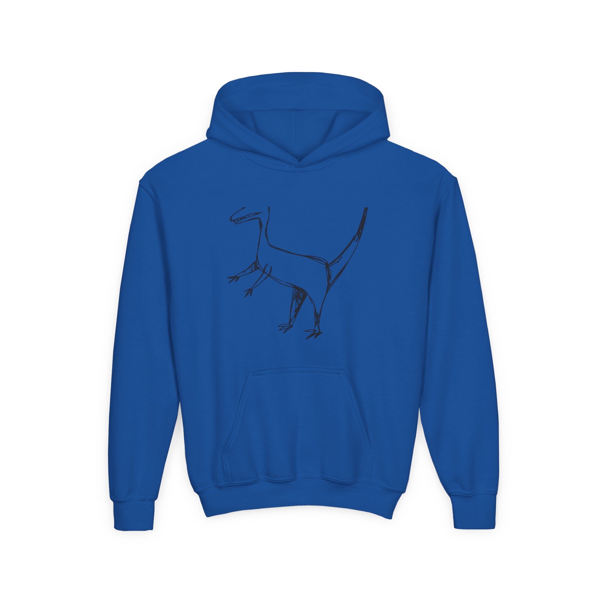 Youth Hoodie — Raptor Dino Design