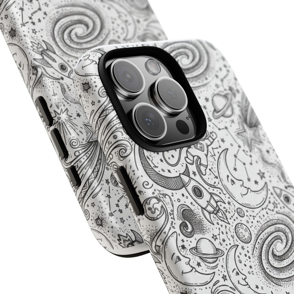 Iphone 16 series Space doodle case