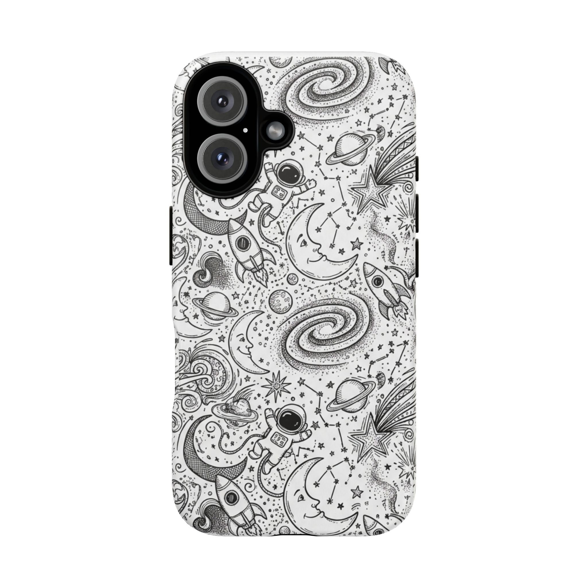 Iphone 16 series Space doodle case