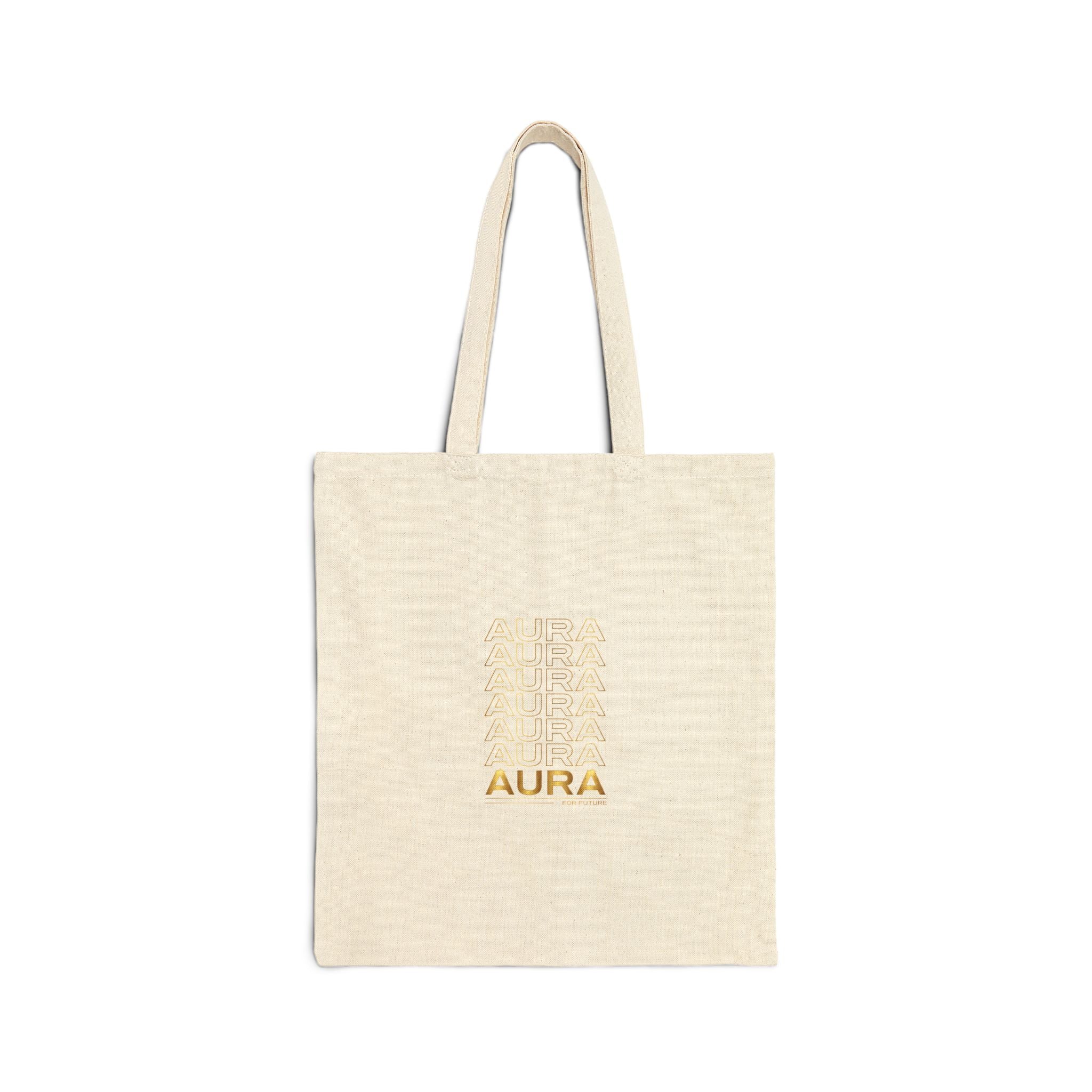 Aura Canvas Tote Bag — Minimalist Natural Cotton Shopper