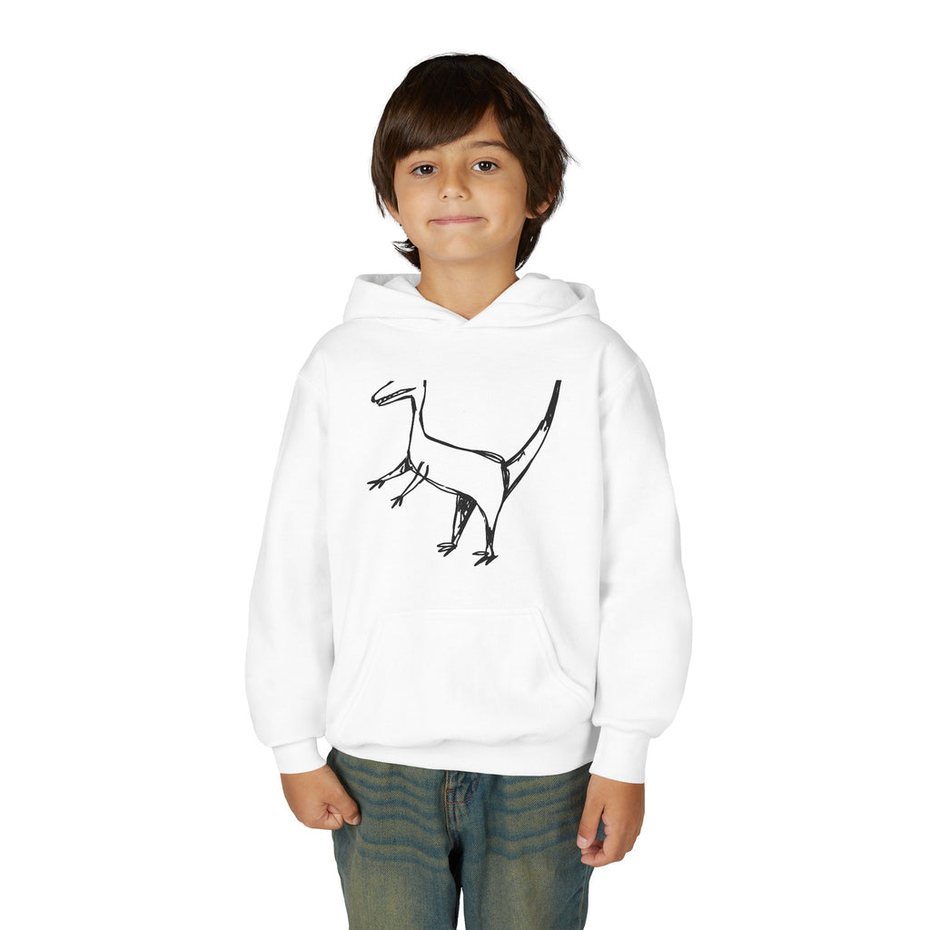 Youth Hoodie — Raptor Dino Design