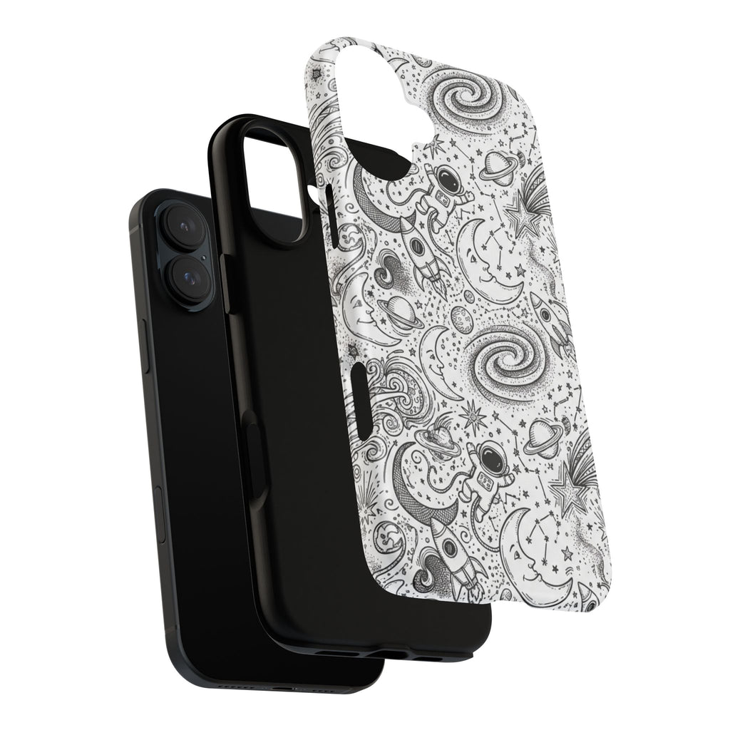 Iphone 16 series Space doodle case
