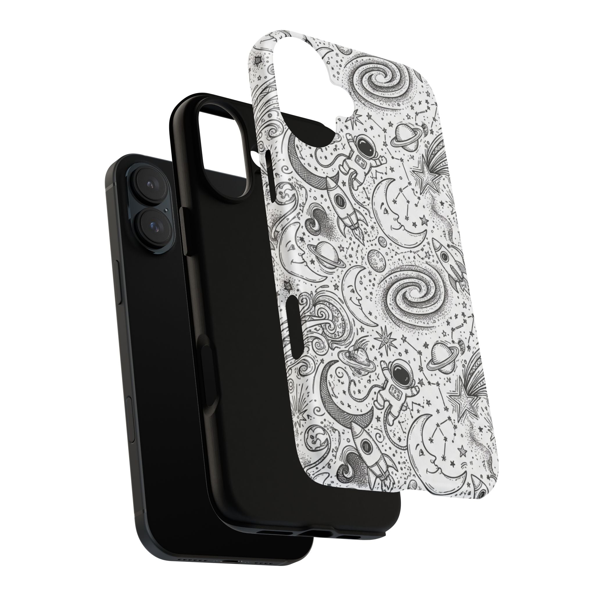 Iphone 16 series Space doodle case