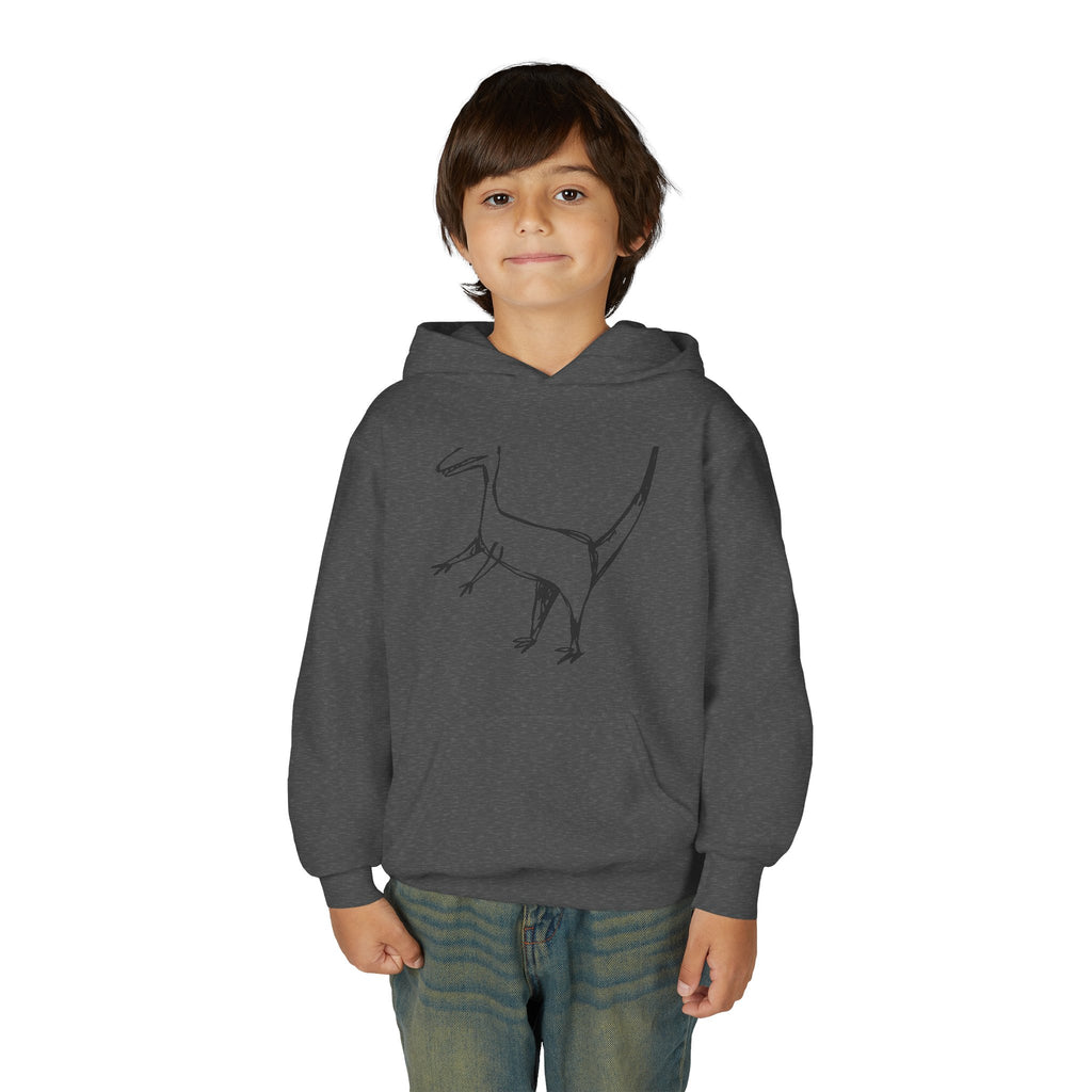 Youth Hoodie — Raptor Dino Design