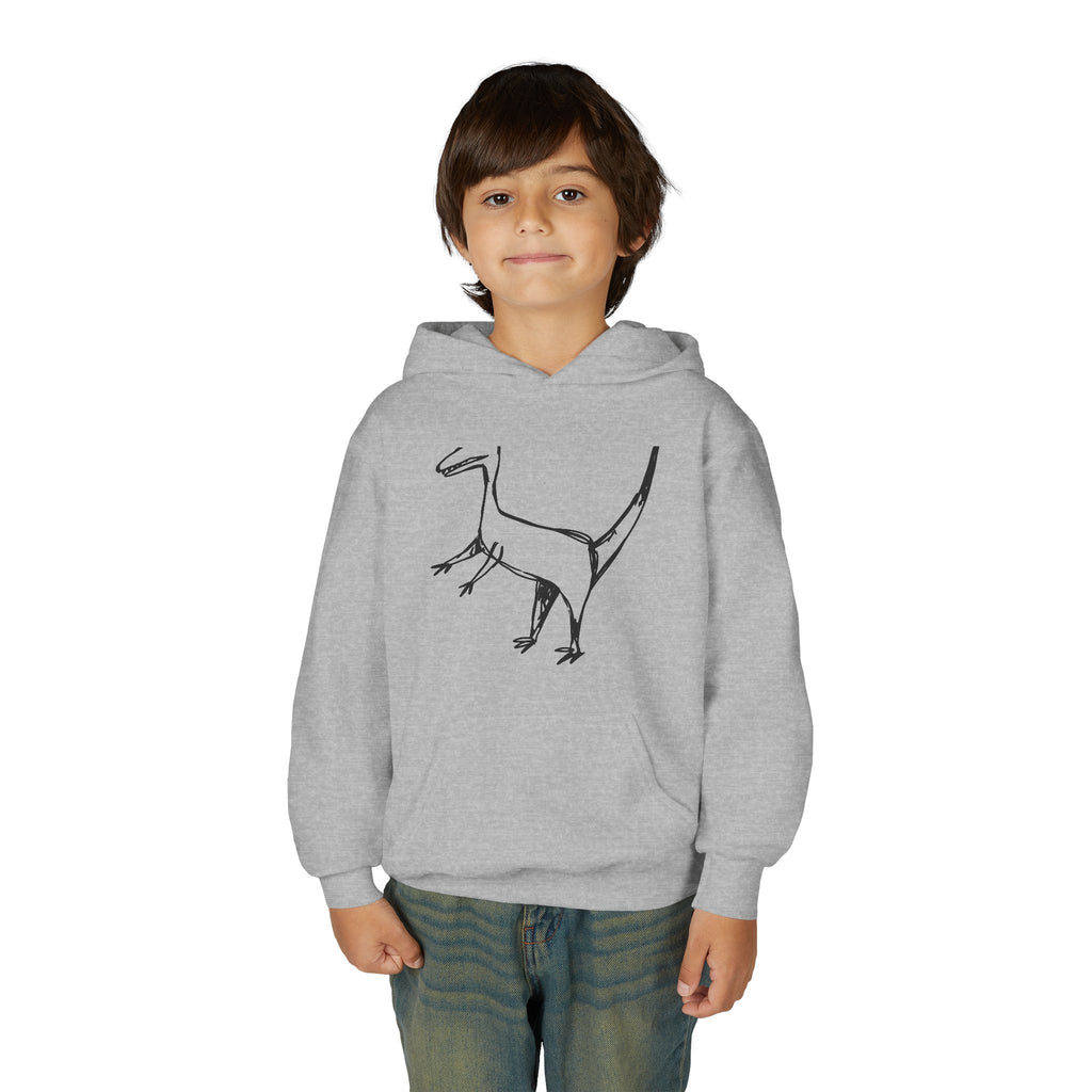 Youth Hoodie — Raptor Dino Design