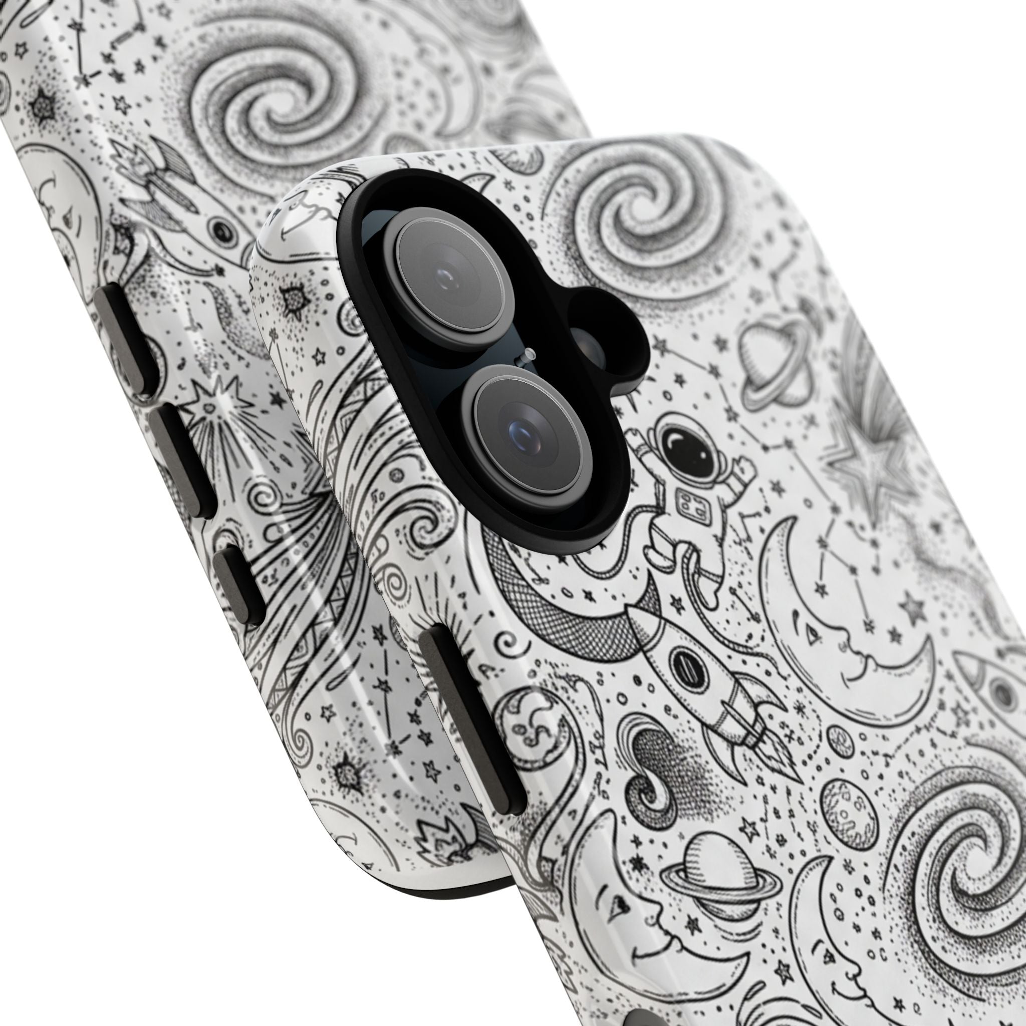 Iphone 16 series Space doodle case