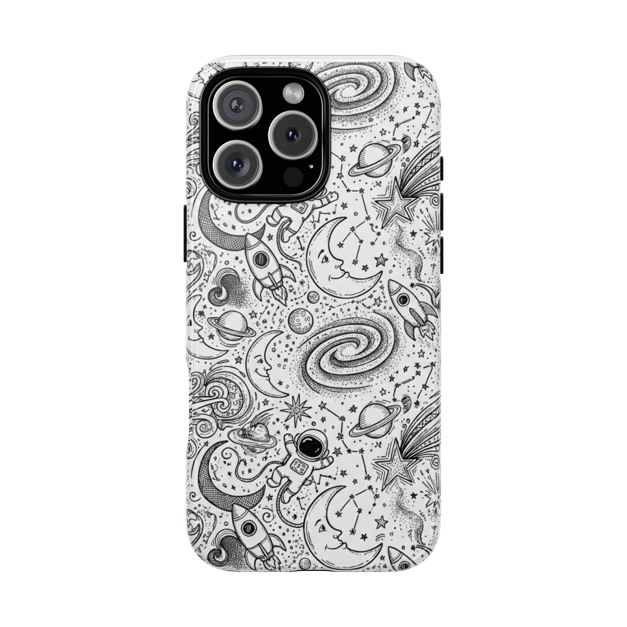 Iphone 16 series Space doodle case