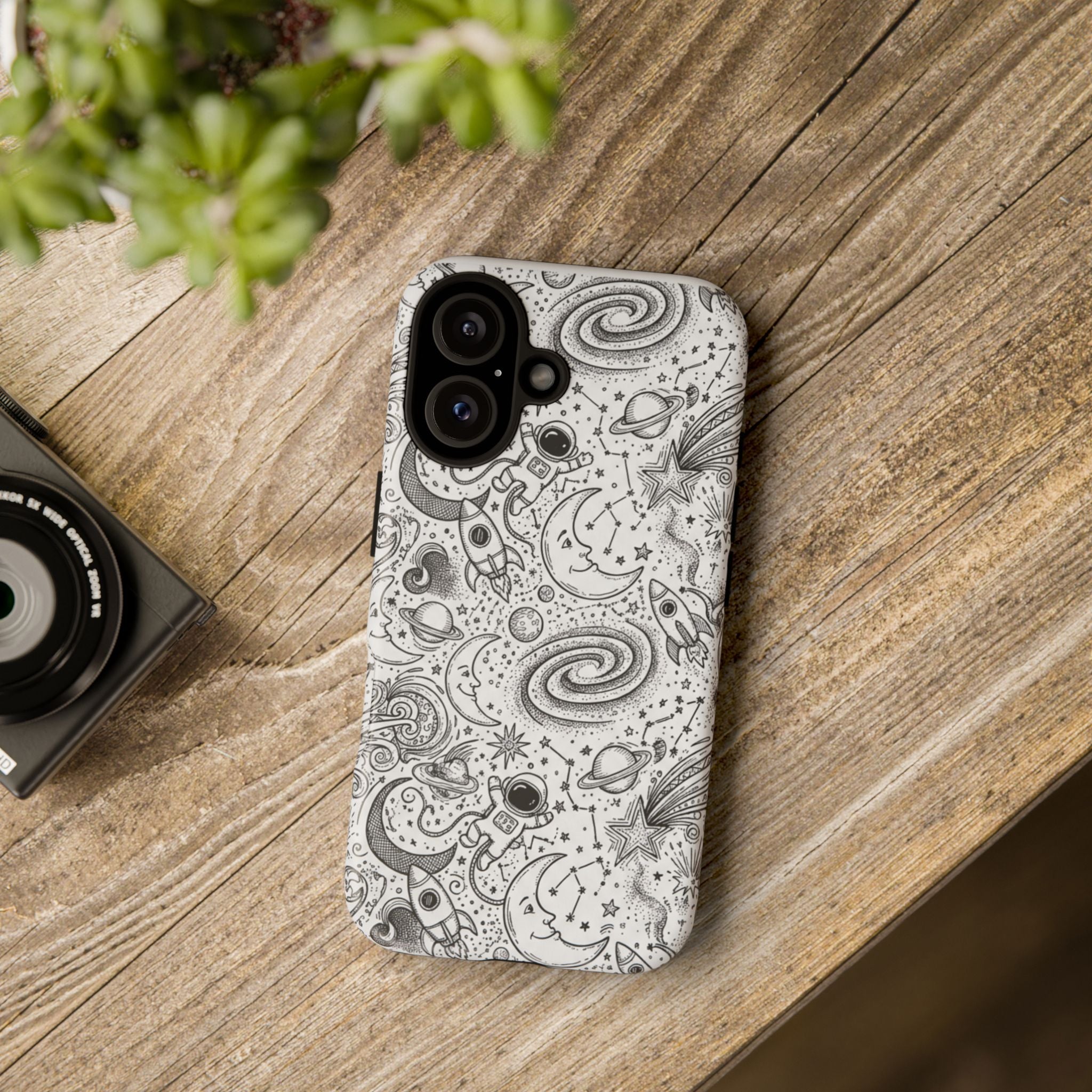 Iphone 16 series Space doodle case