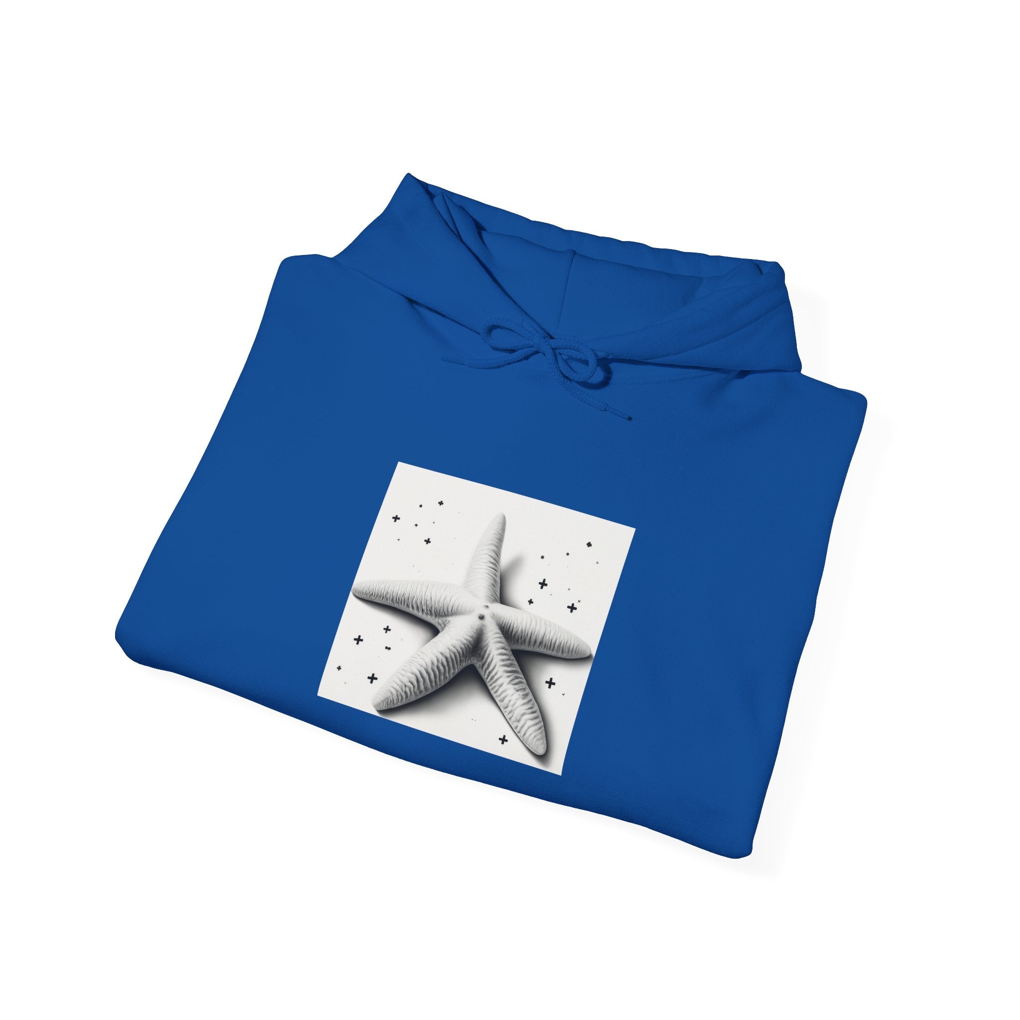 Starfish Beach Hoodie — Minimal Coastal Graphic Pullover