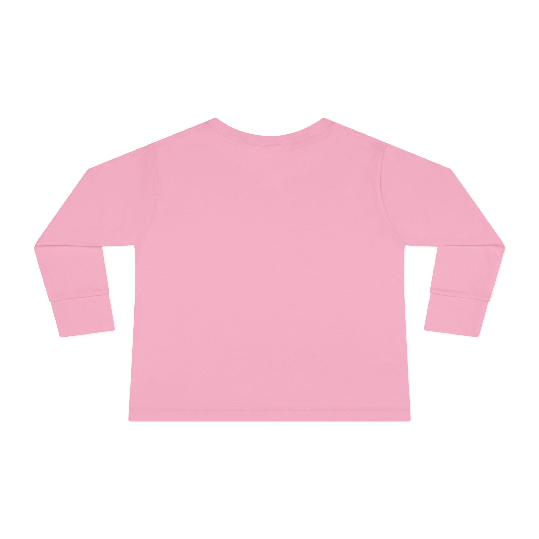 Toddler Tee — Cute Rainbow Unicorn Flying with Stars Long Sleeve