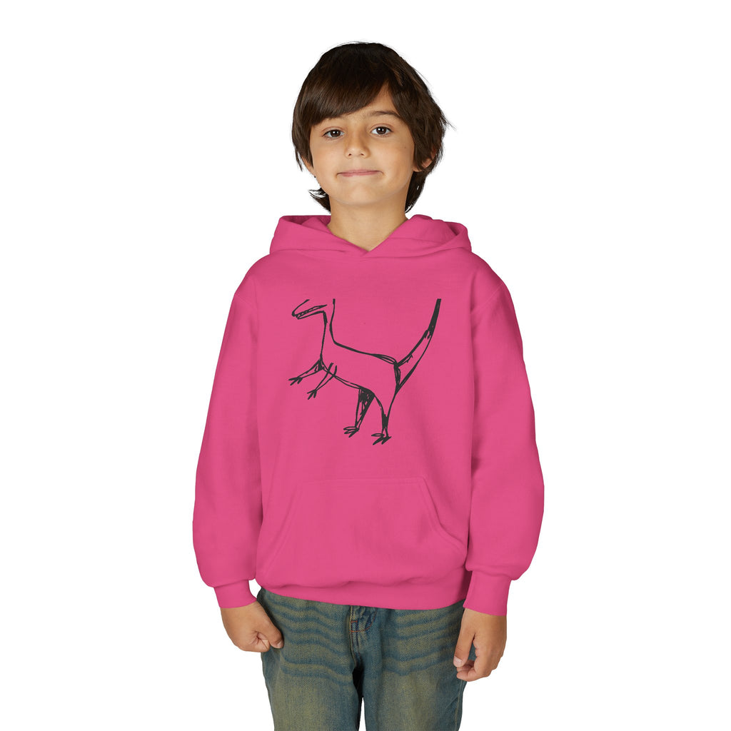 Youth Hoodie — Raptor Dino Design
