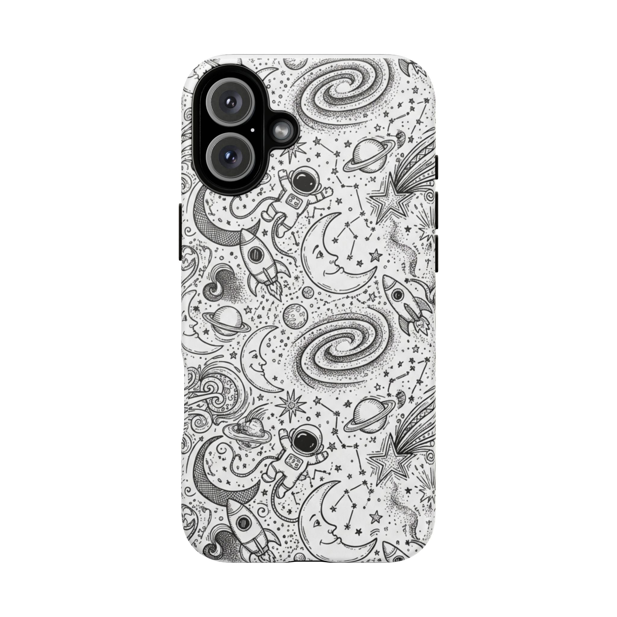 Iphone 16 series Space doodle case