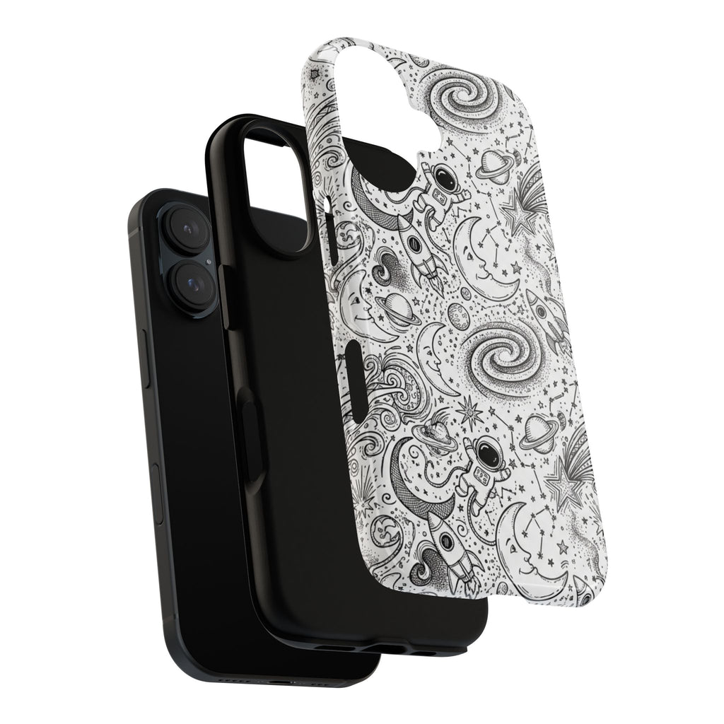 Iphone 16 series Space doodle case
