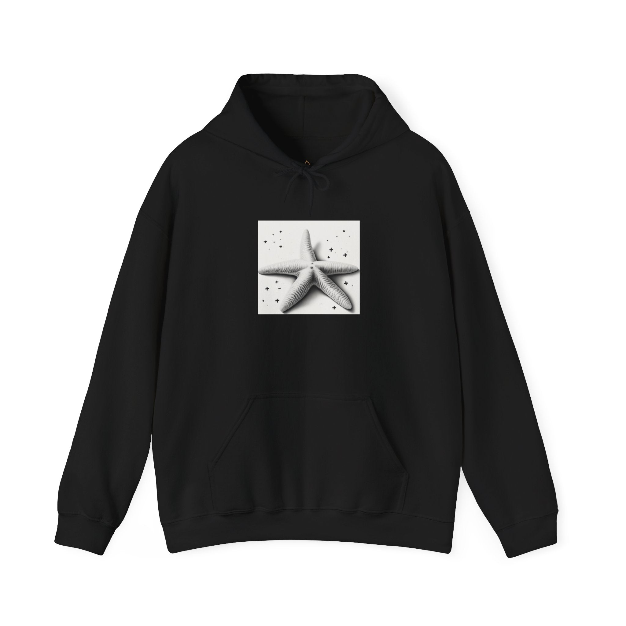 Starfish Beach Hoodie — Minimal Coastal Graphic Pullover