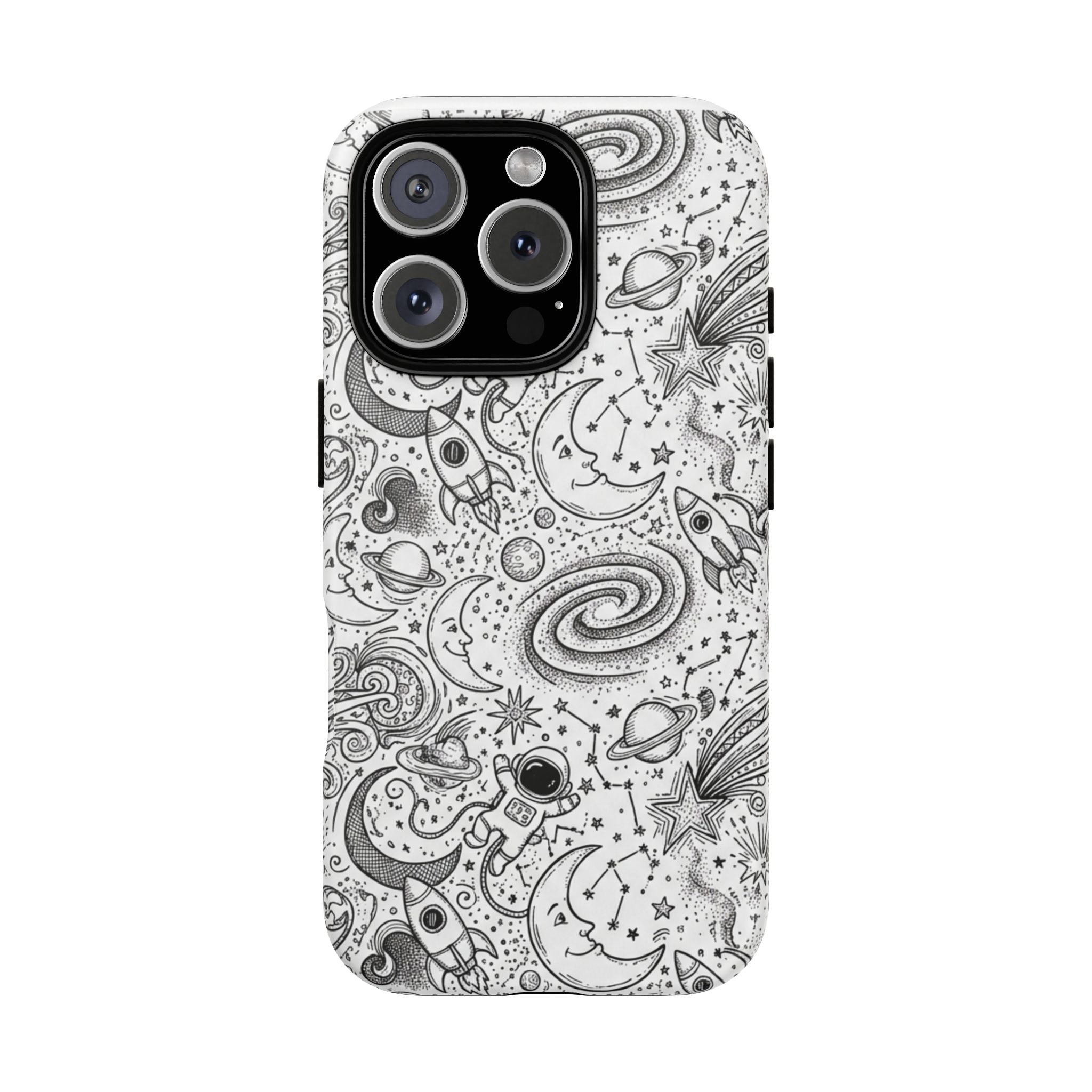 Iphone 16 series Space doodle case